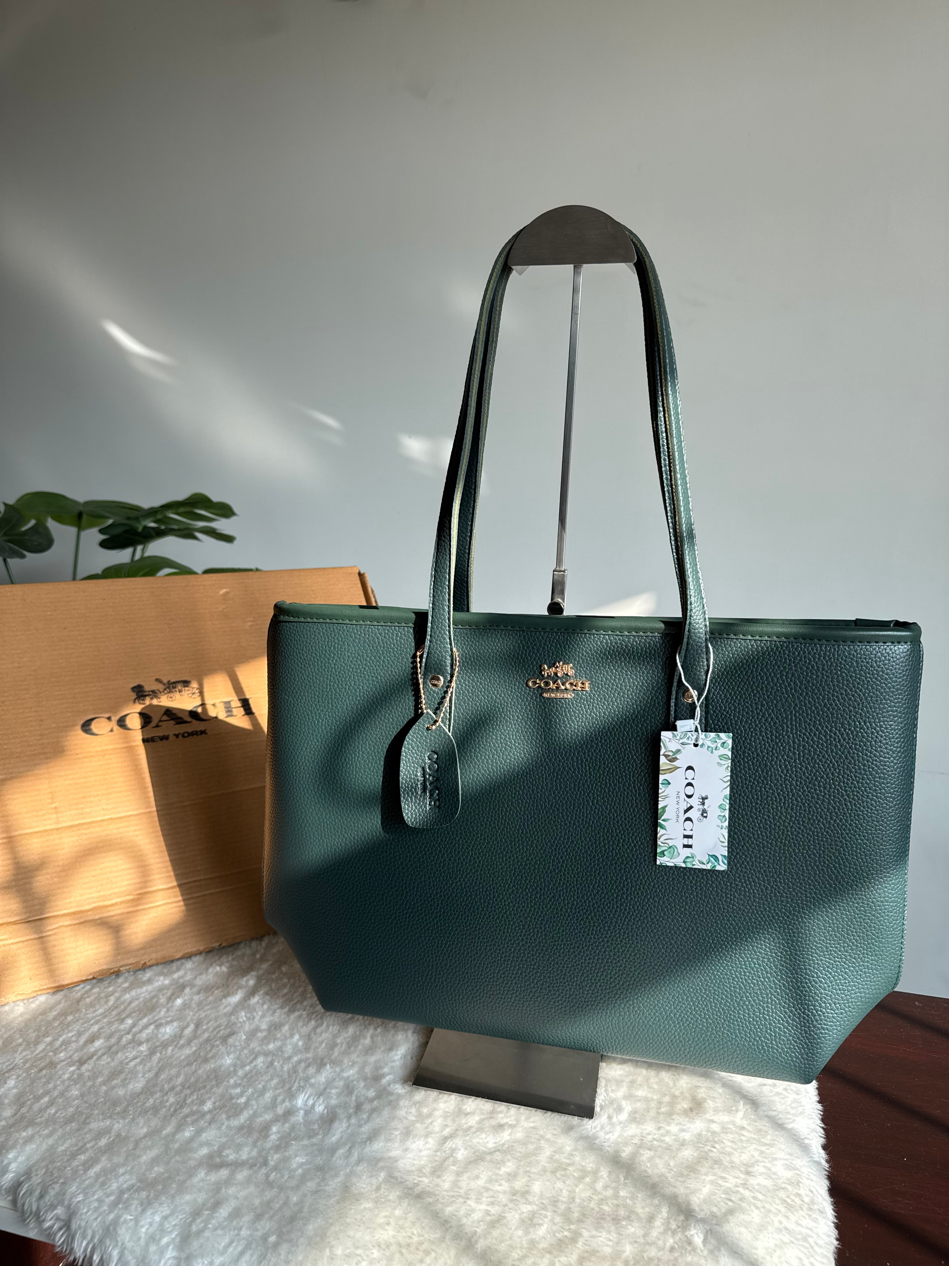 COACH City Tote Bag PREMIUM - Green (BOX PACKING)
