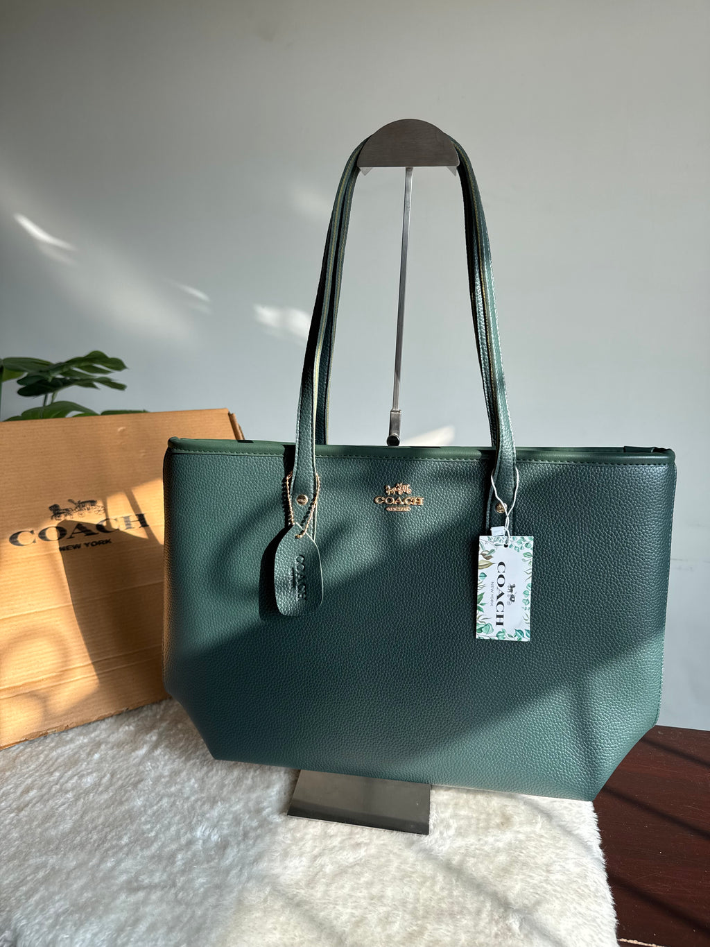 COACH City Tote Bag PREMIUM - Green (BOX PACKING)