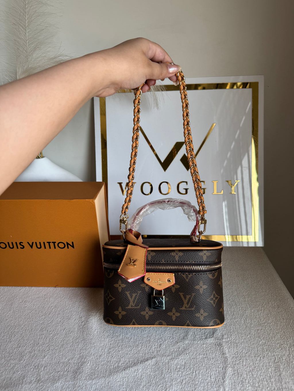 LV Bucket Bag with Strap - Brown (BOX PACKING)