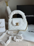 CH Premium Viral Quilted Bag – White with Box Packaging