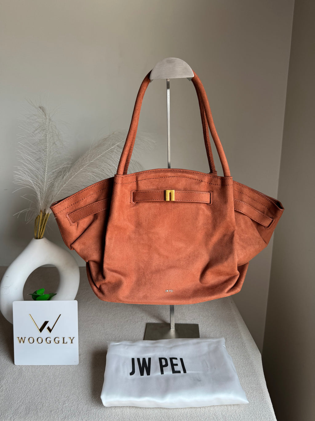JW PEI Hana Tote Bag - Suede Brown