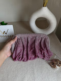 Viral High Quality Rhinestone Clutch with Chain - Pink