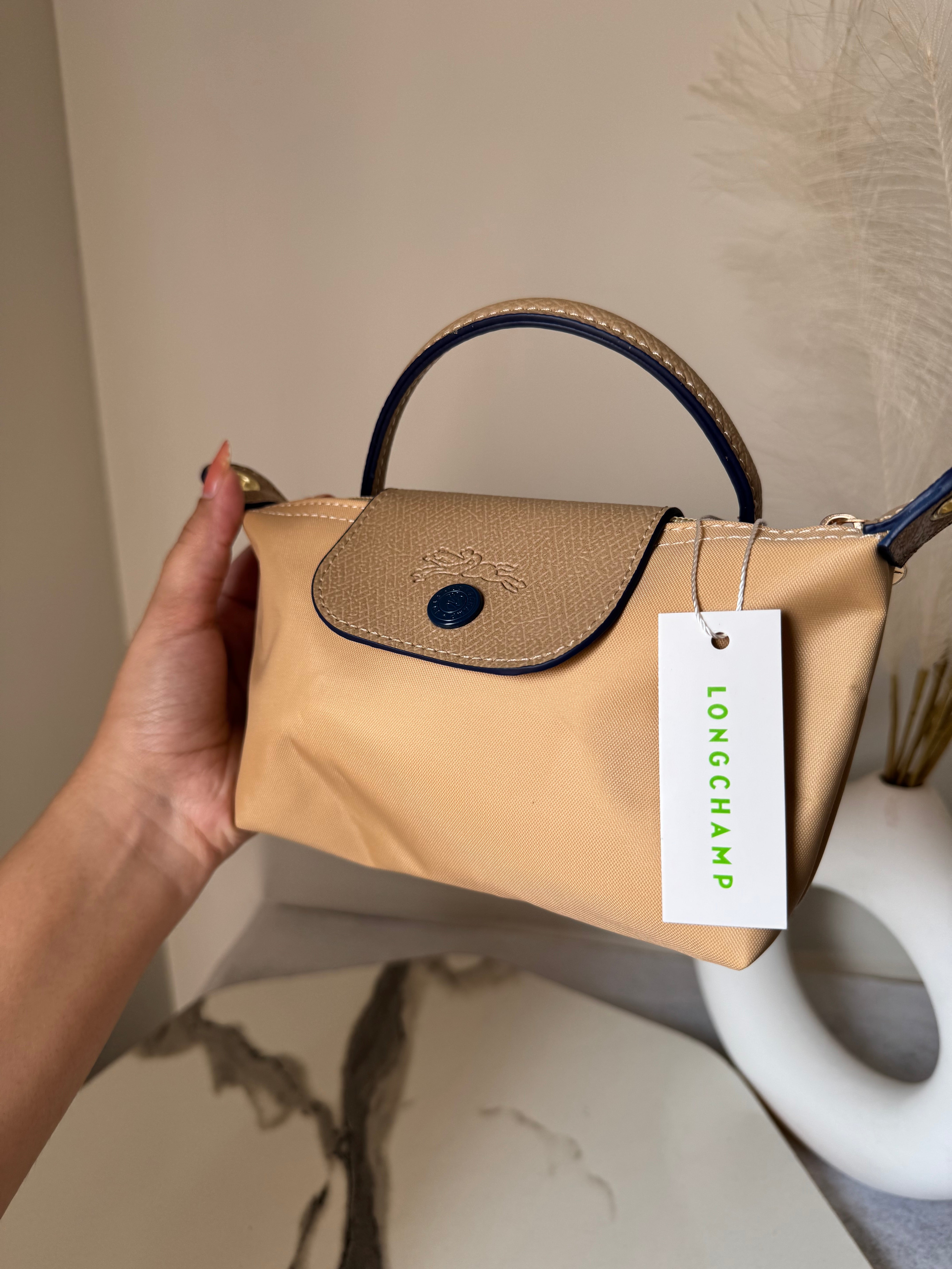 LongChamp Crossbody Bag with Strap - Butter Yellow (WITH BRAND LOGO)