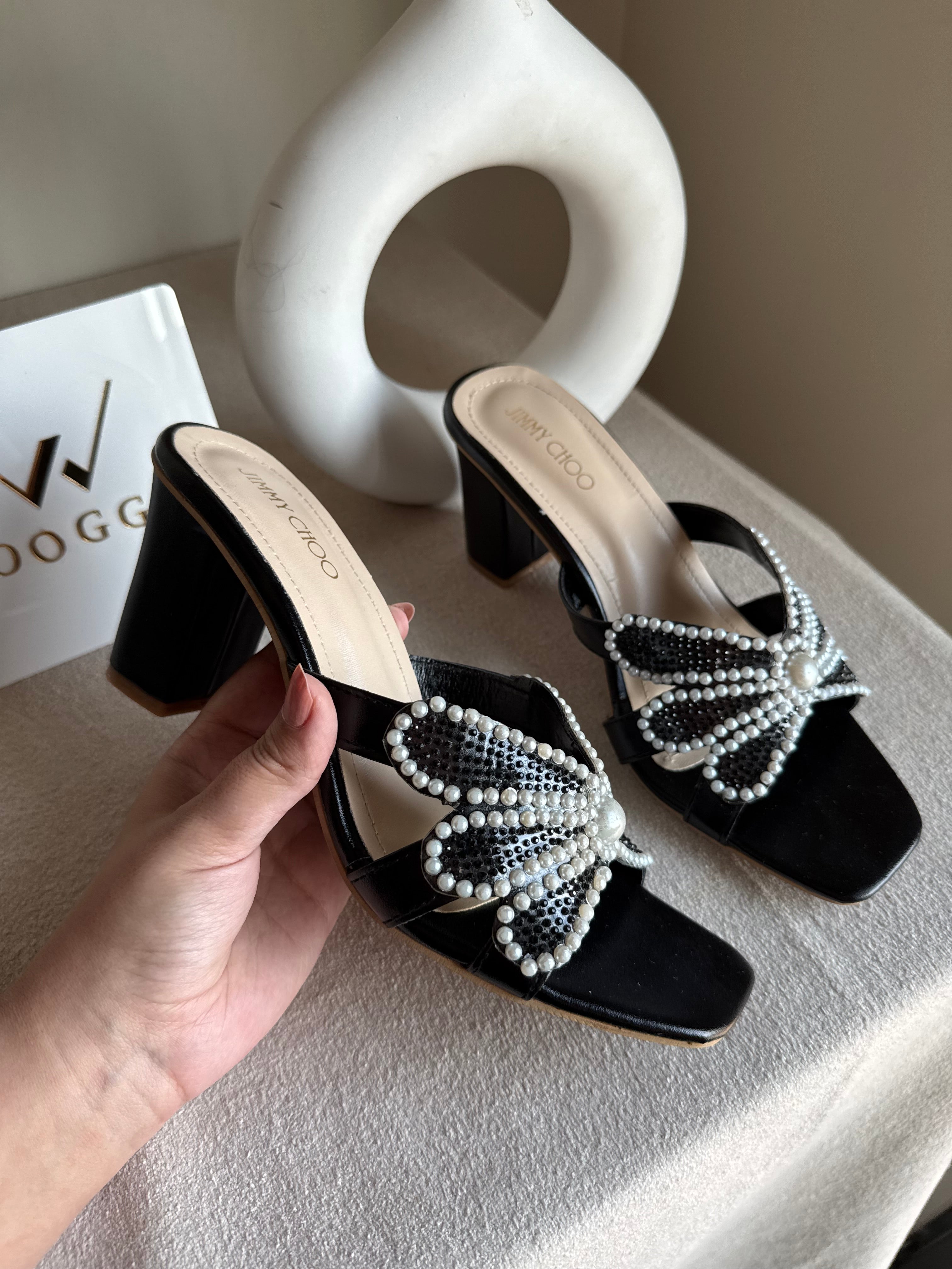 Jimmy Choo Pearl Heels - Black