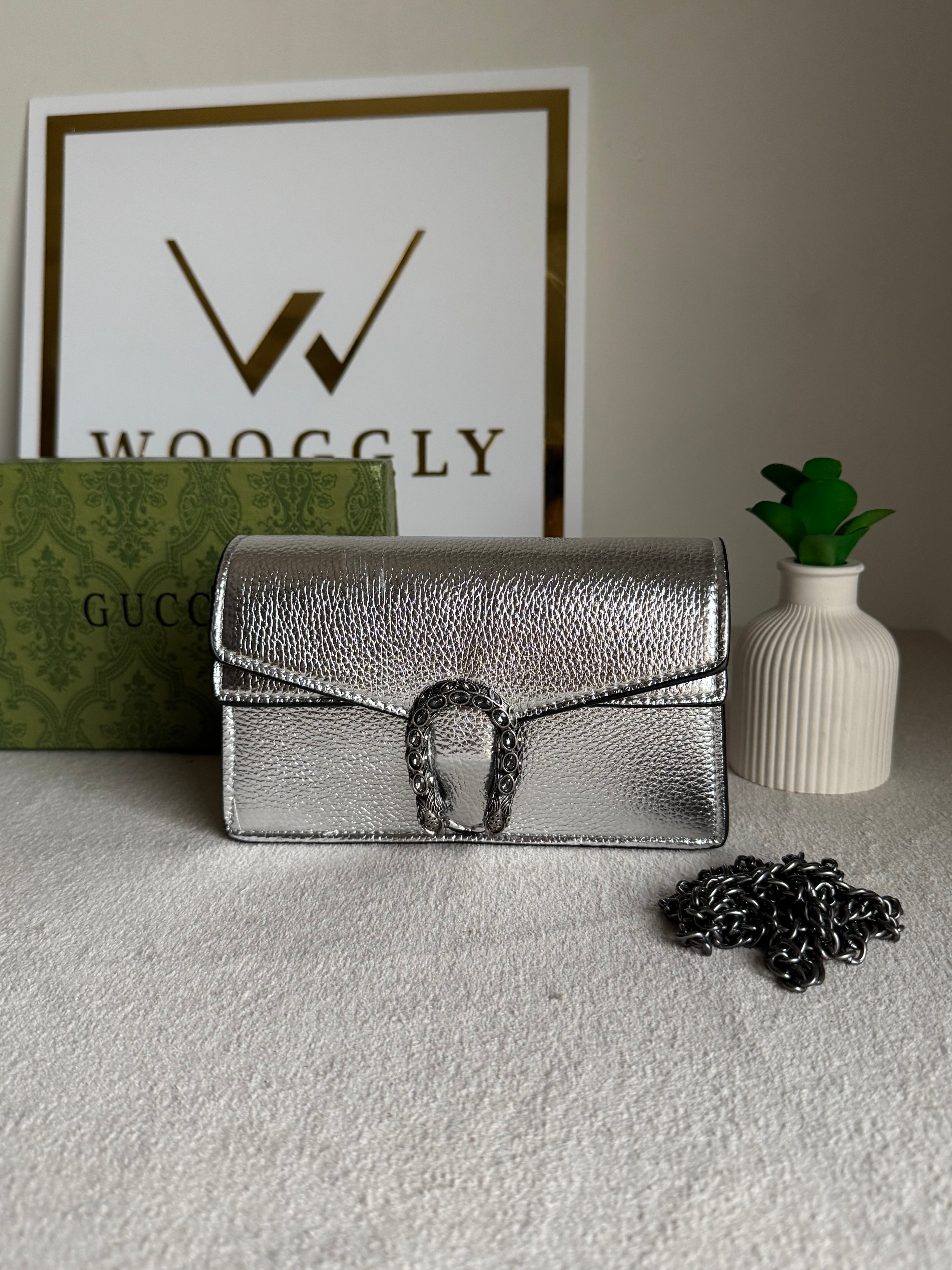 Viral Mini Gucci Bag Silver - Box Packing