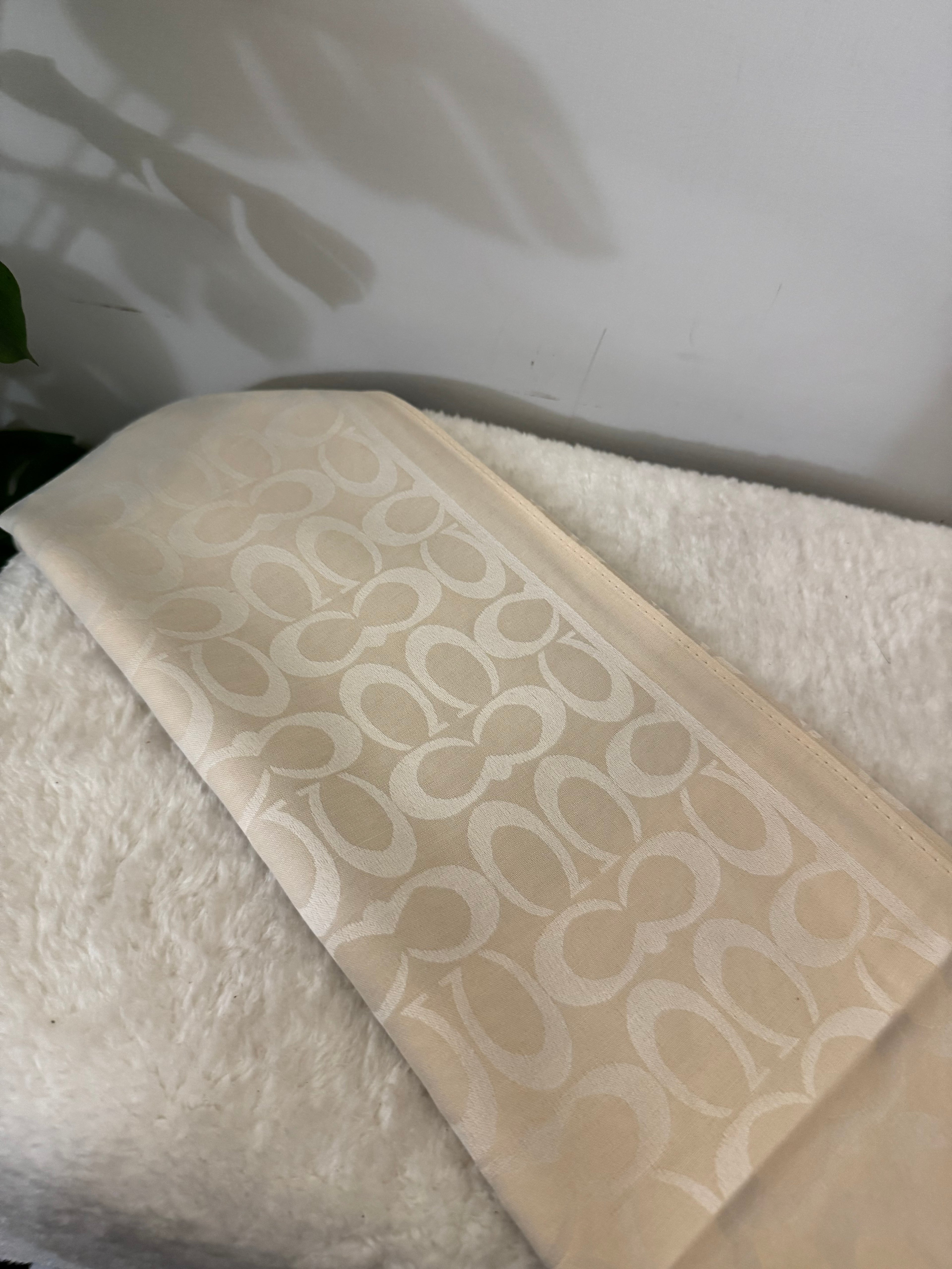 ALL SEASON Coach Branded Scarf - Cream