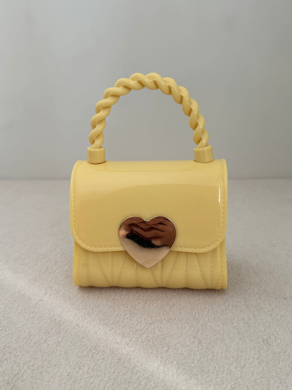 Cute Kids Heart Bag with Chain - Yellow