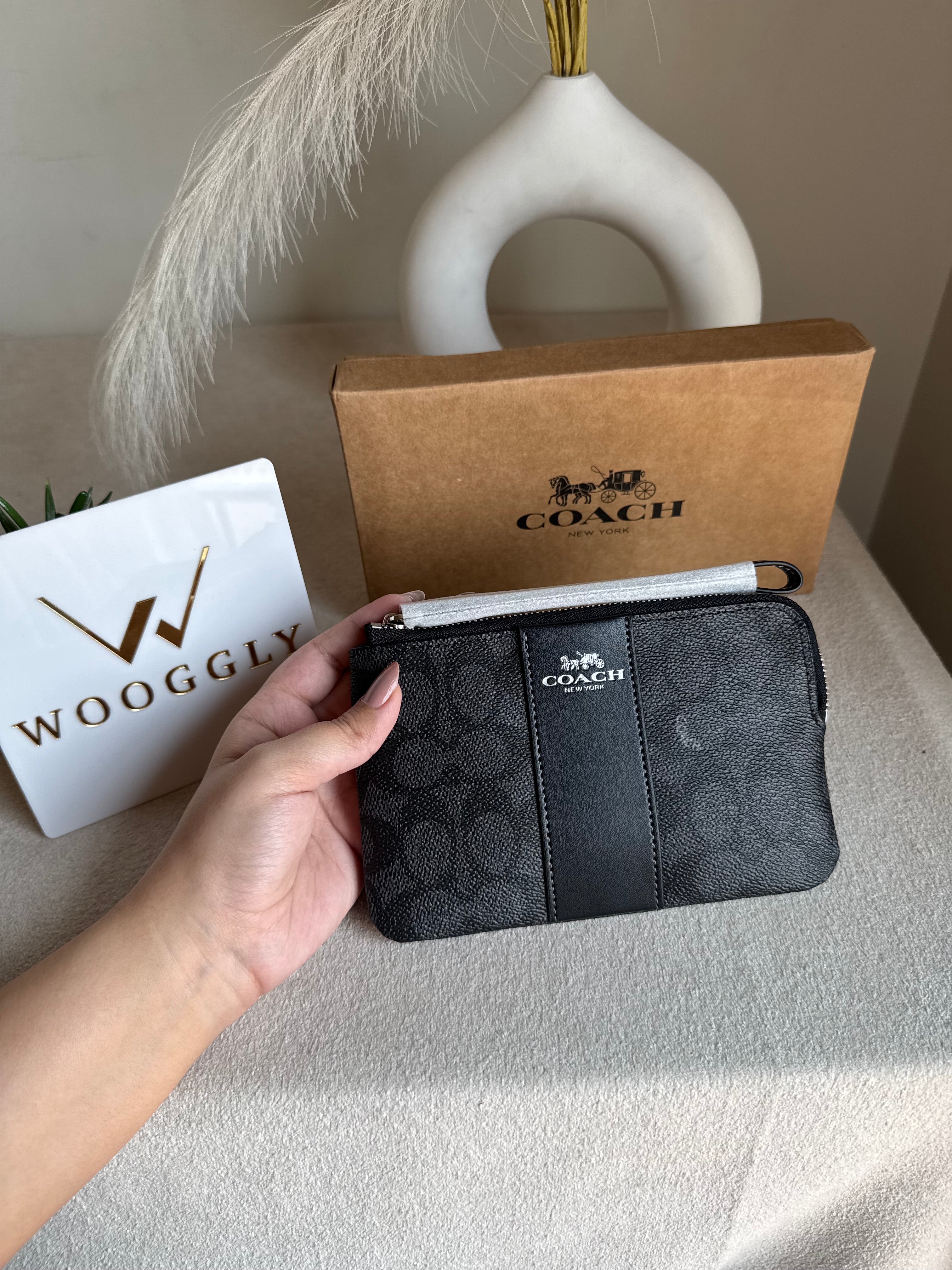 High Quality Wristlet - Signature Canvas Black