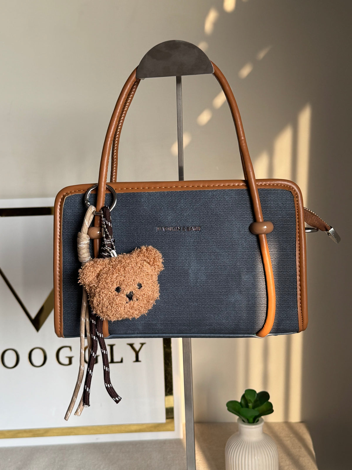 Coco Blue Teddy Bag with Teddy Bag Charm