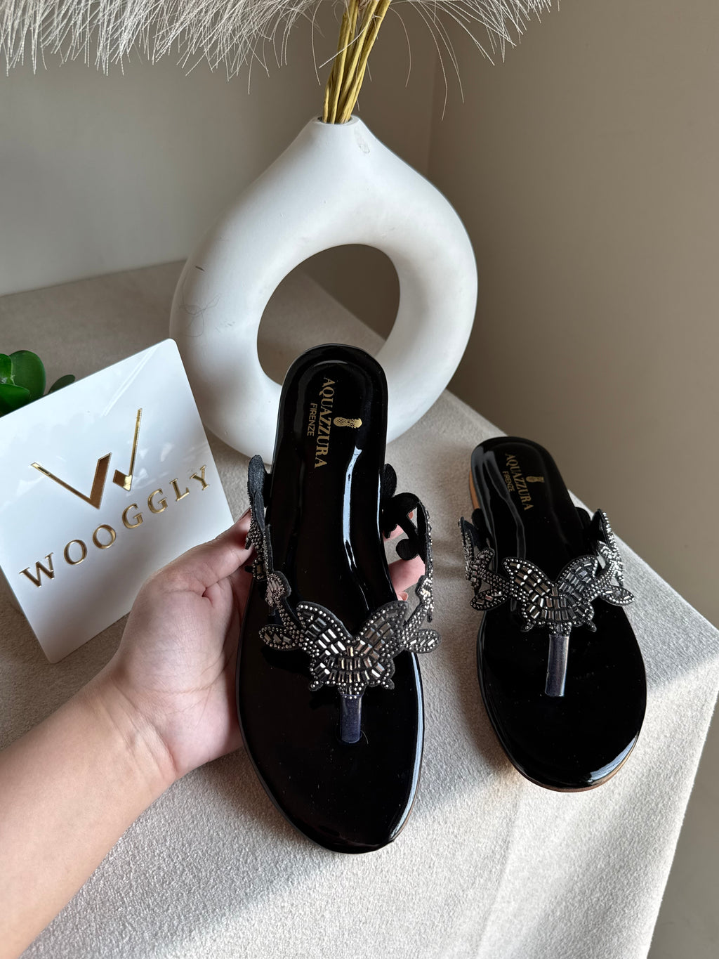 Aquazzura Pretty Slides - Black