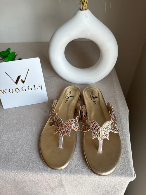 Aquazzura Pretty Slides - Champagne