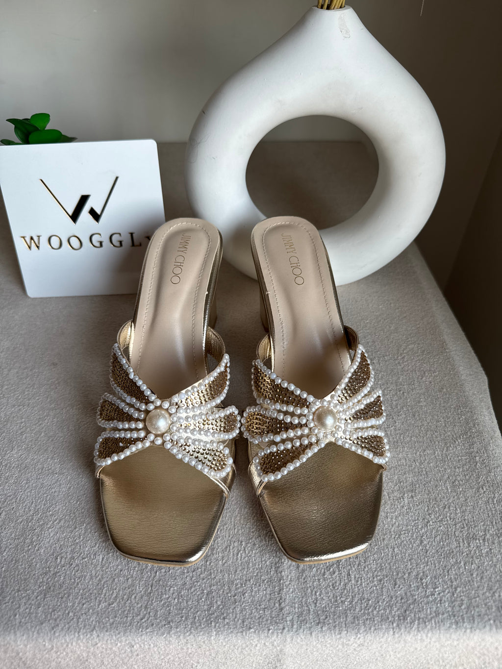 Jimmy Choo Pearl Heels - Champagne