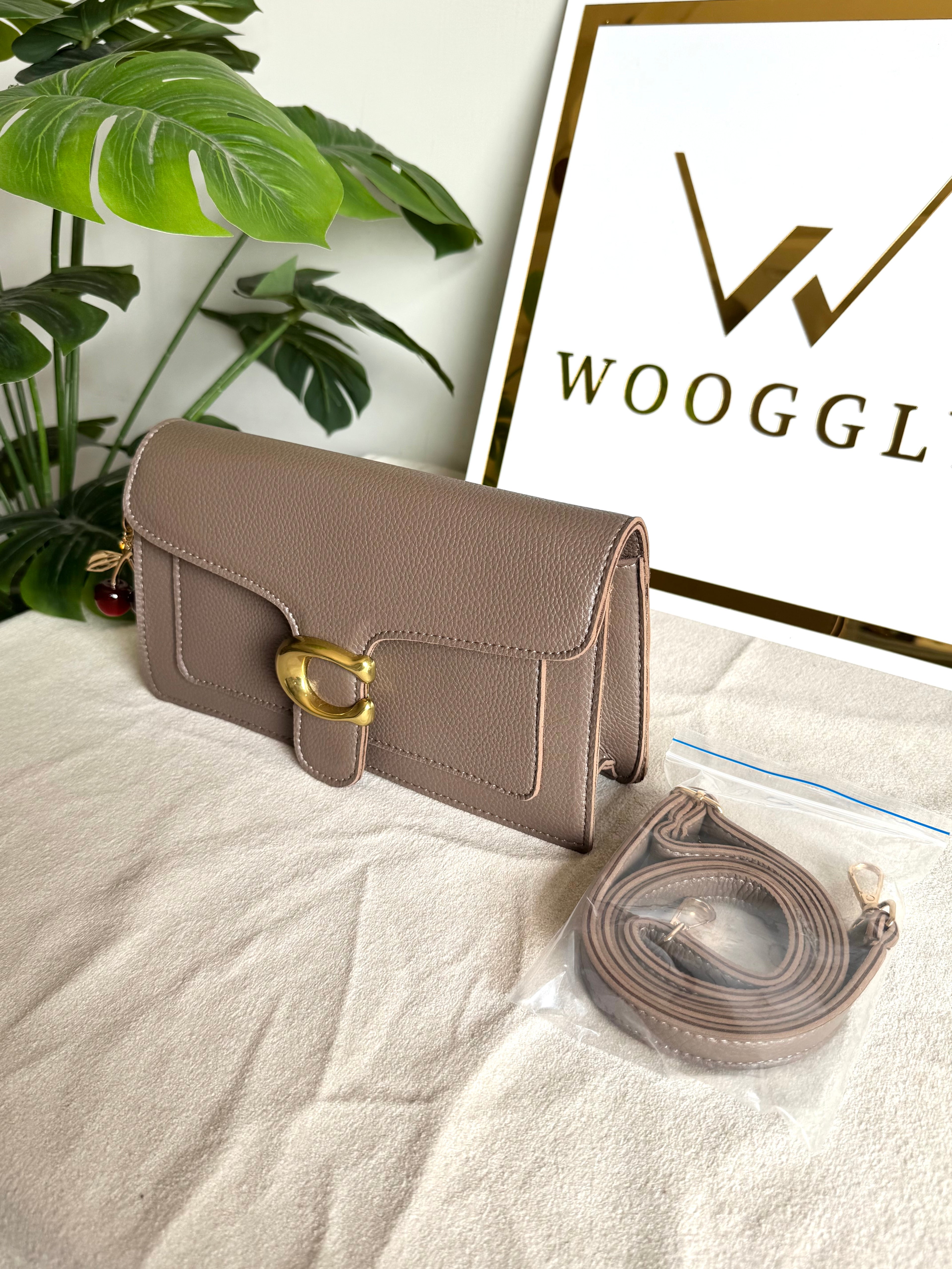 COACH TABBY with Coach Cherry Charm (Beige)