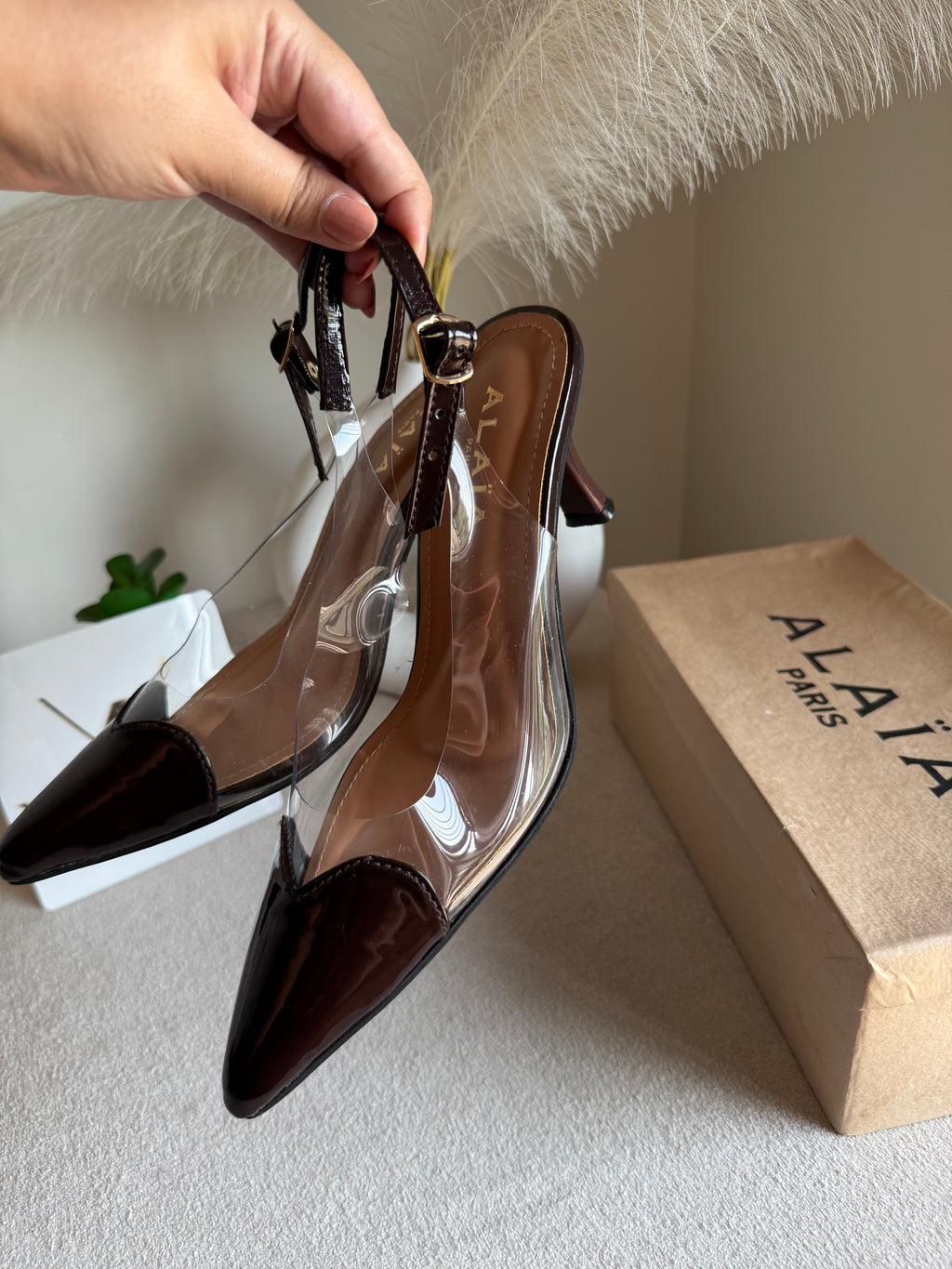 Alaia Paris Heels - Chocolate Brown