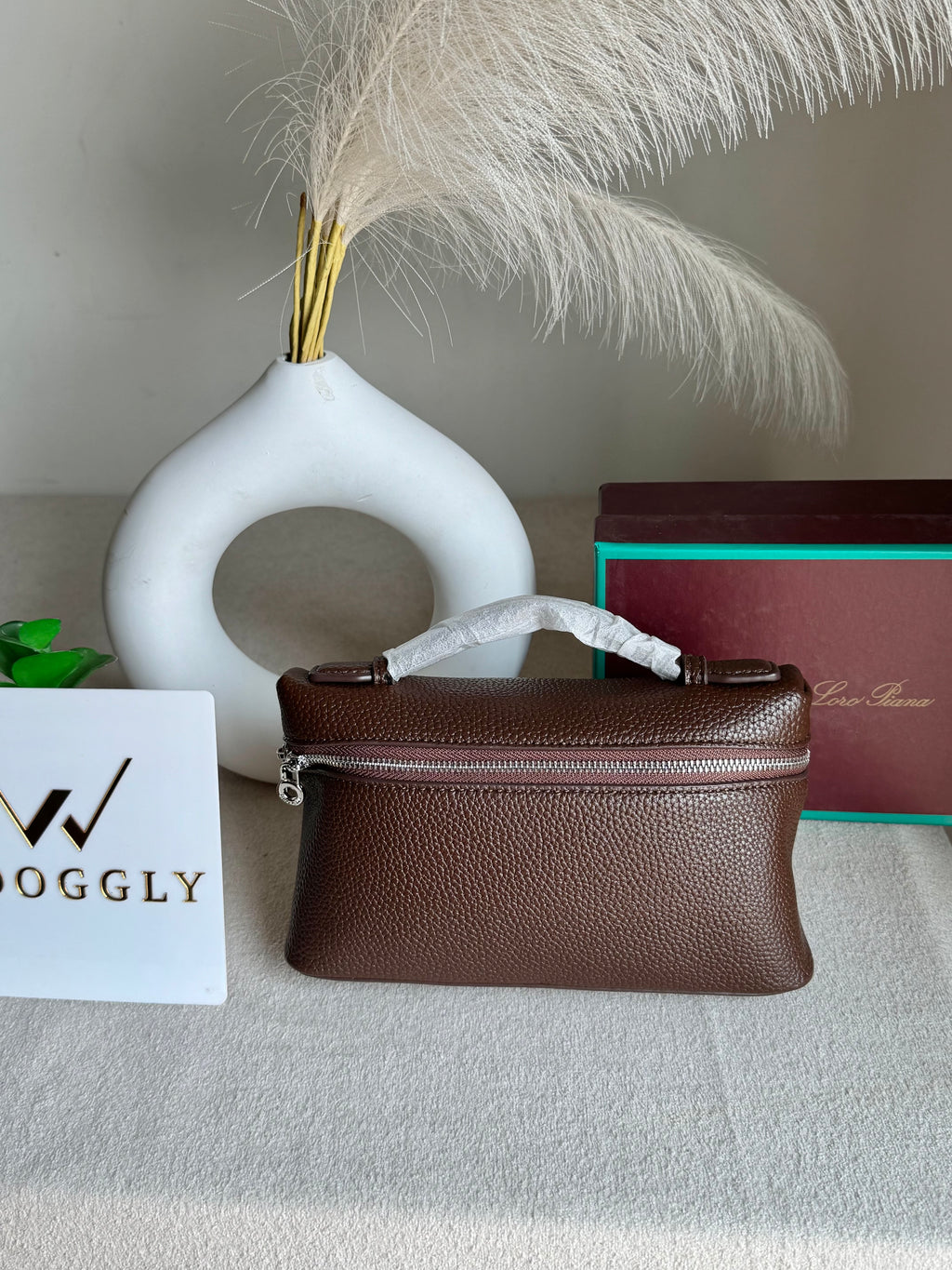 Loro Piana Premium Signature Bag - Burgandy