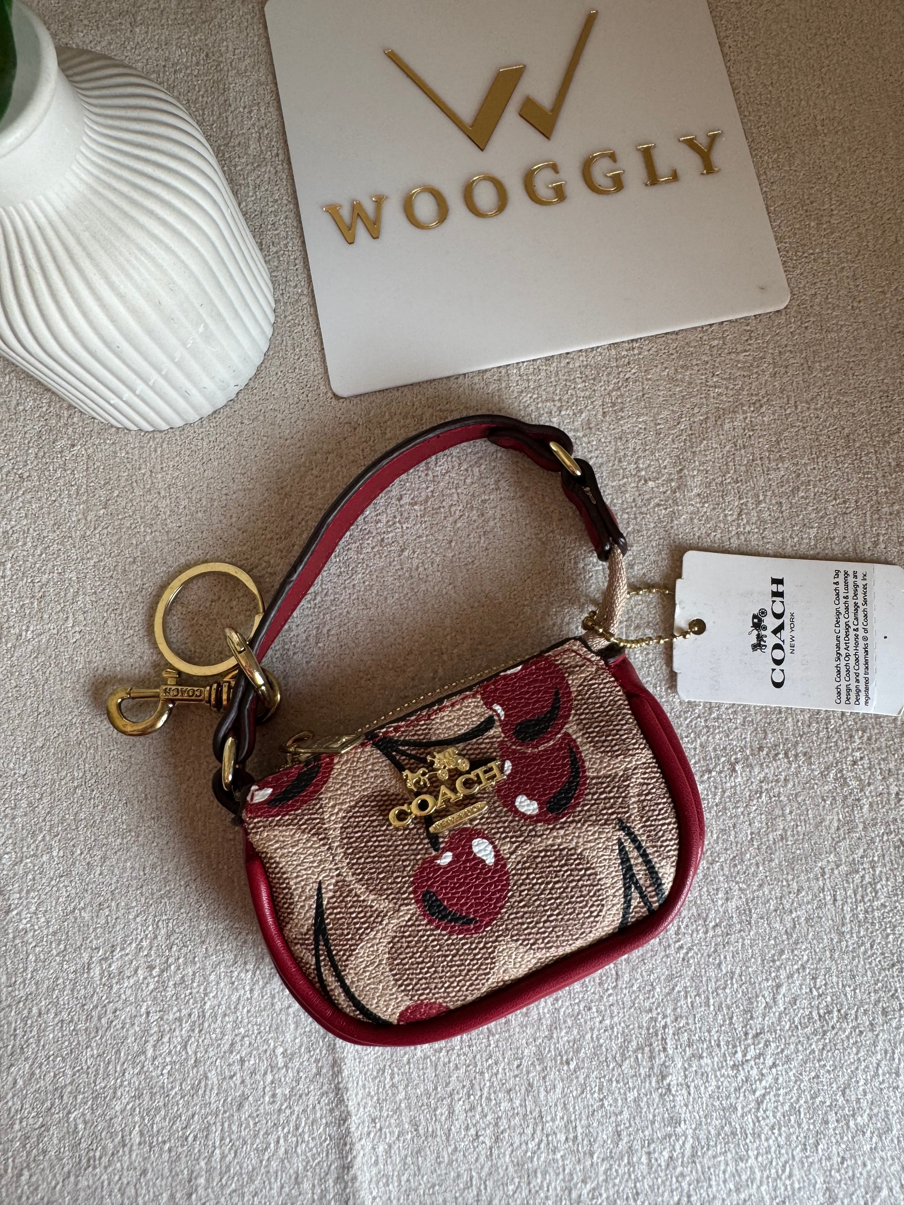 Premium Coach Baby Teri Bag Charm - Maroon