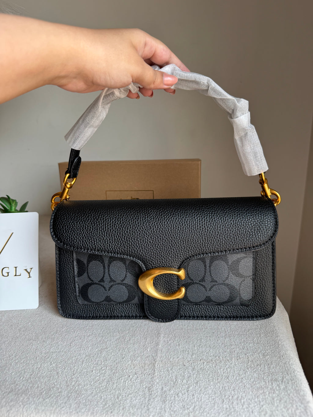 COACH TABBY Black & Grey Good Quality -  BOX PACKING