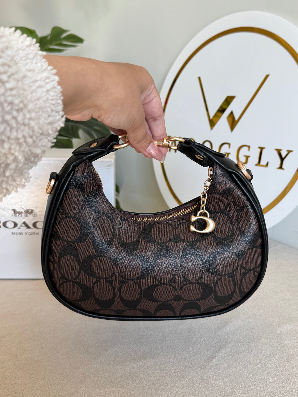 COACH Jonie Bag PREMIUM (Signature Brown) - BOX PACKING