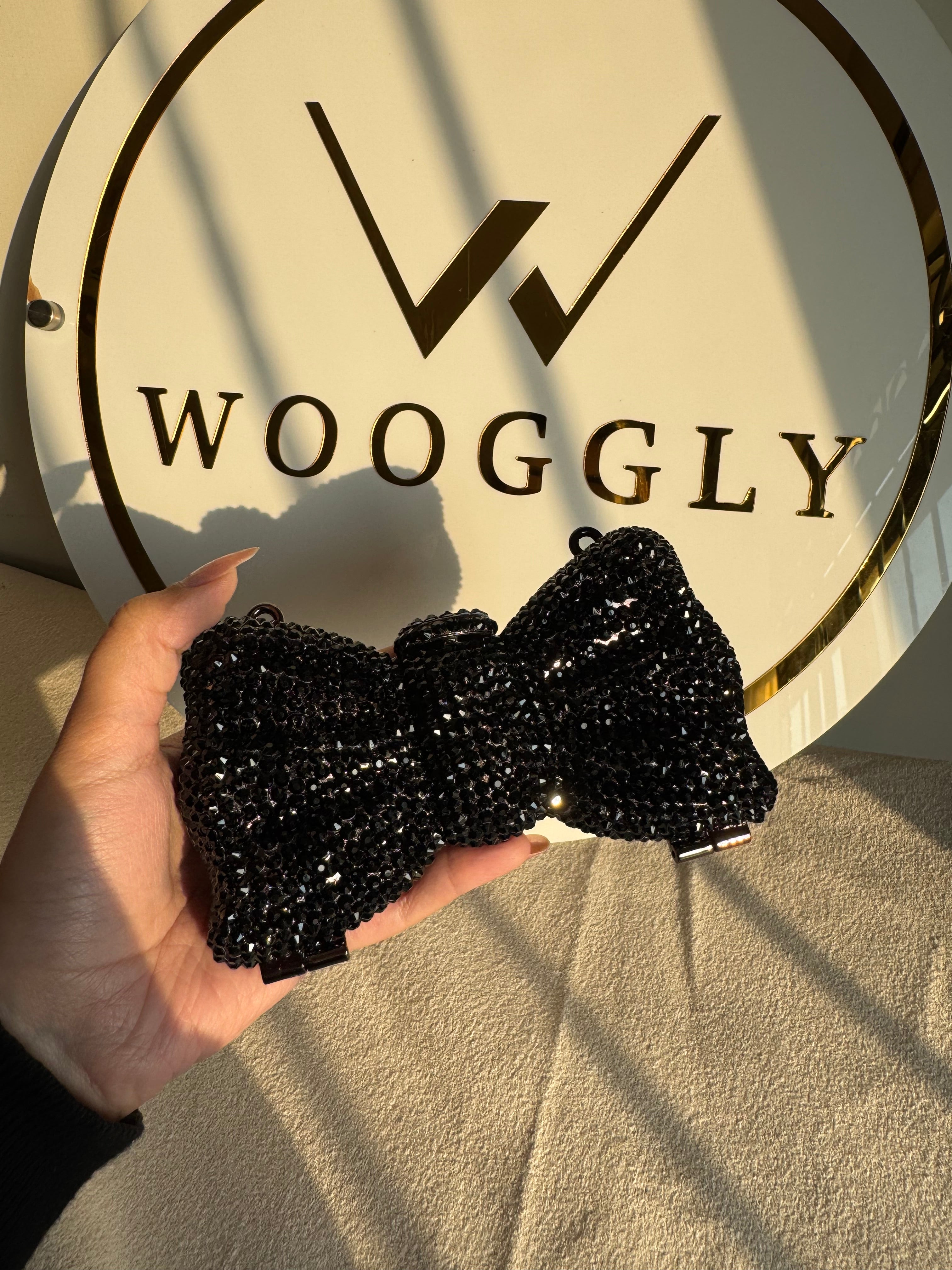 Swarovski Bow Clutch - Black