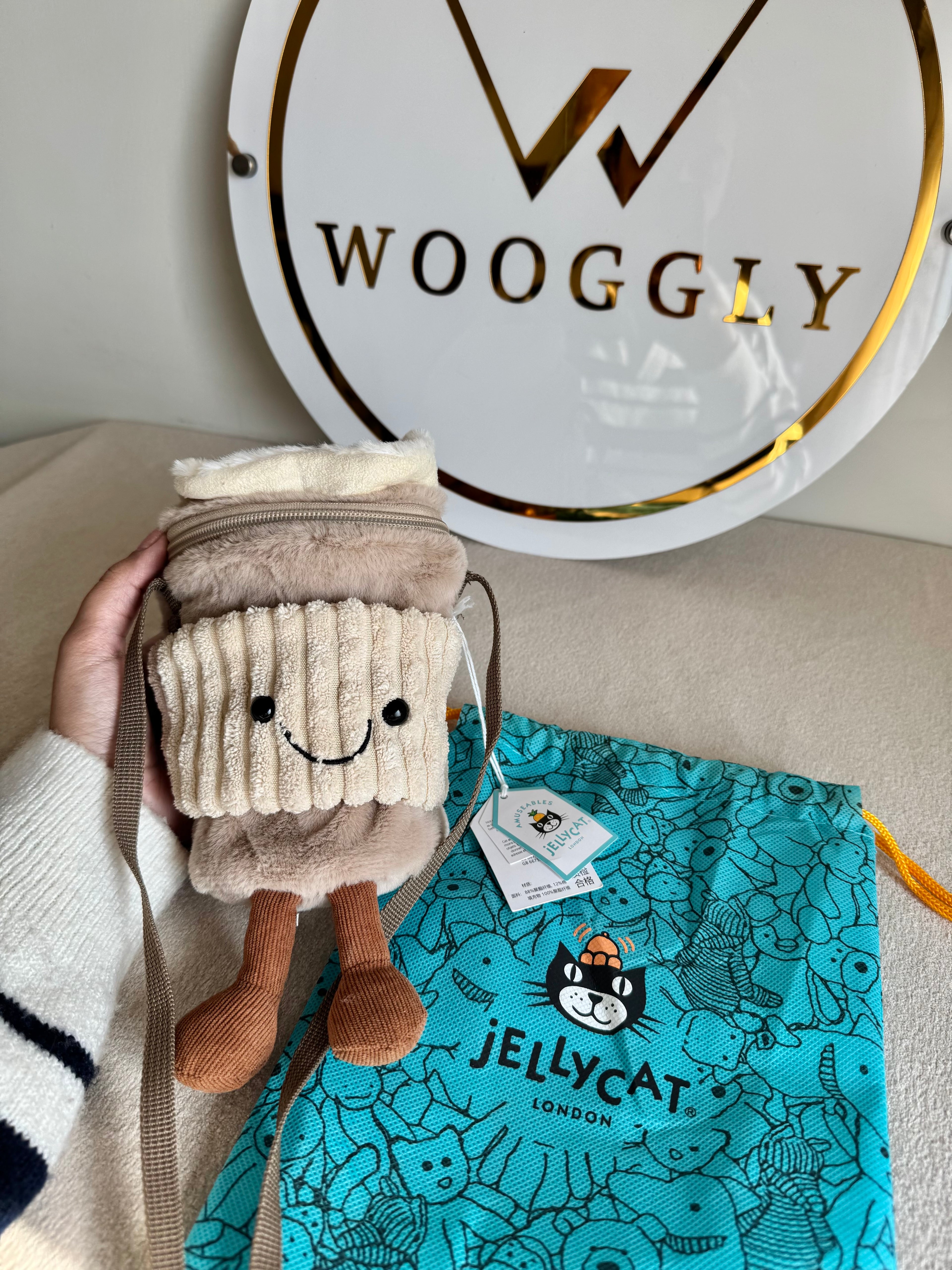 JELLY CAT LONDON - Coffee To Go Bag with Long Strap