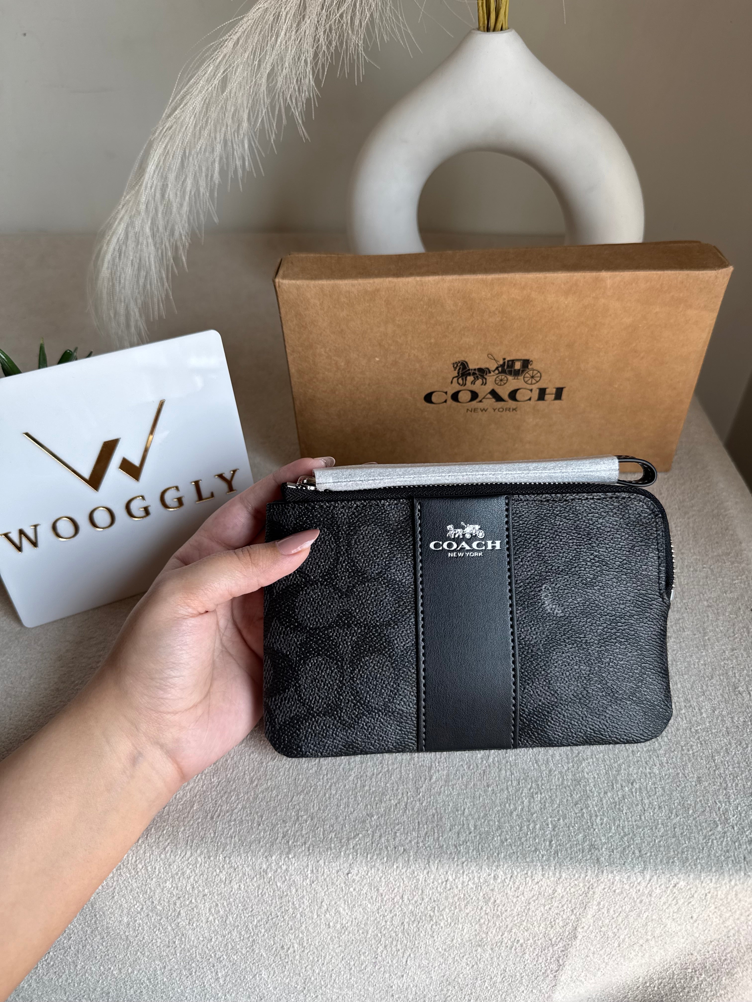 High Quality Wristlet - Signature Canvas Black
