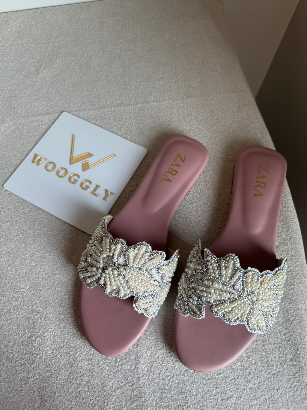Zara Sugar Bloom Slides - Pink