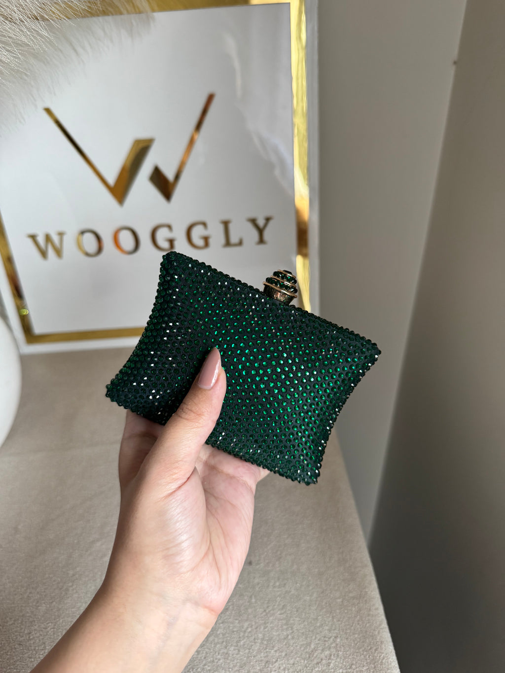 Ella Clutch - Emerald Green