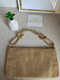Dreamy Party Wear Rhinestone Bag - Butter Yellow