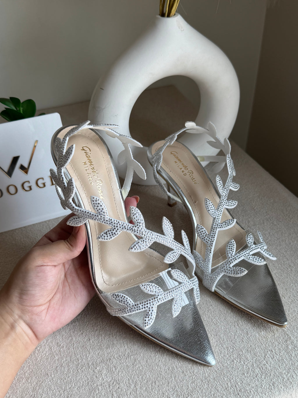 Gianvitto Rossi Heels Glitter Silver