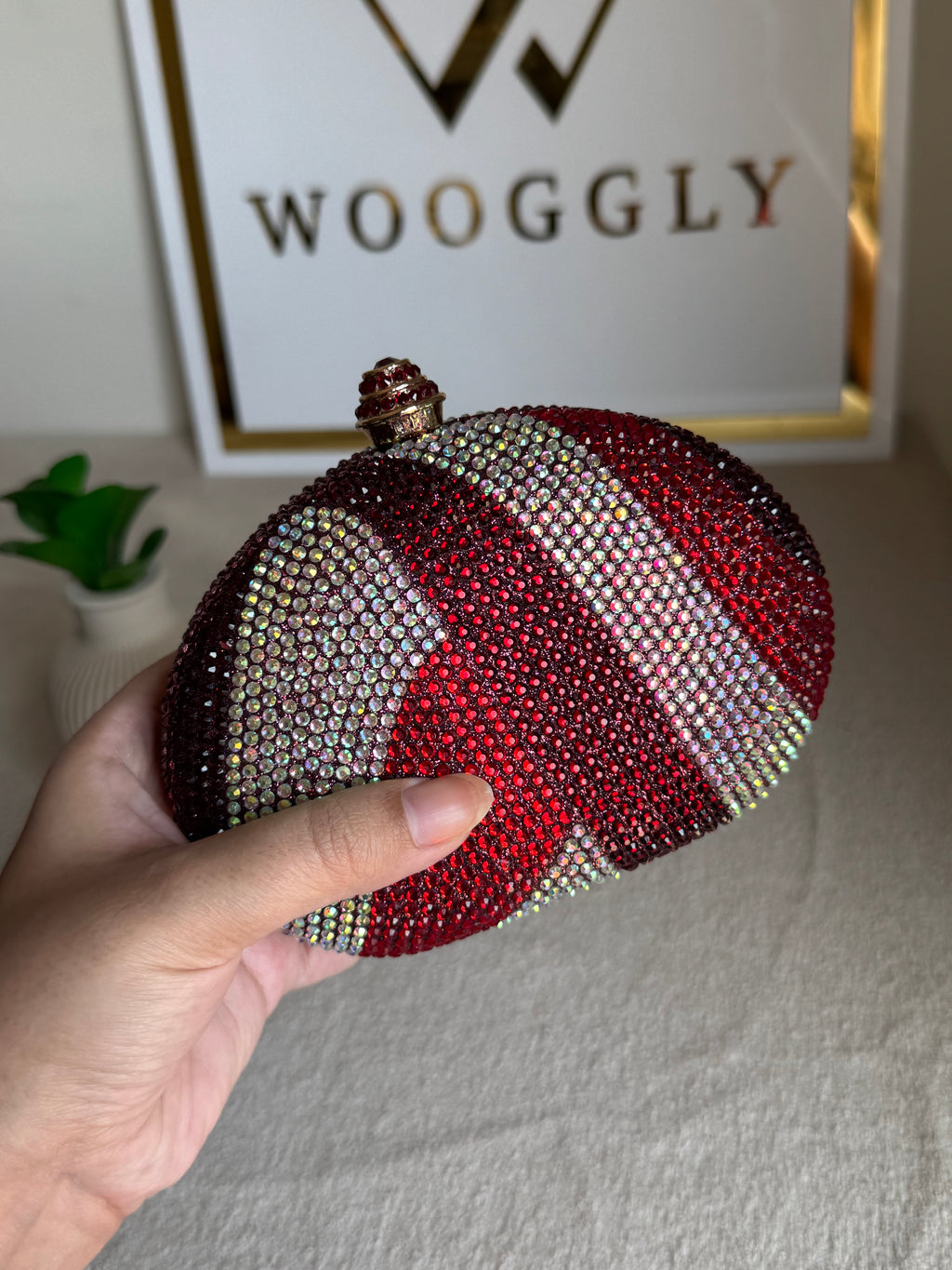 High Quality Luxe Statement Clutch - Red