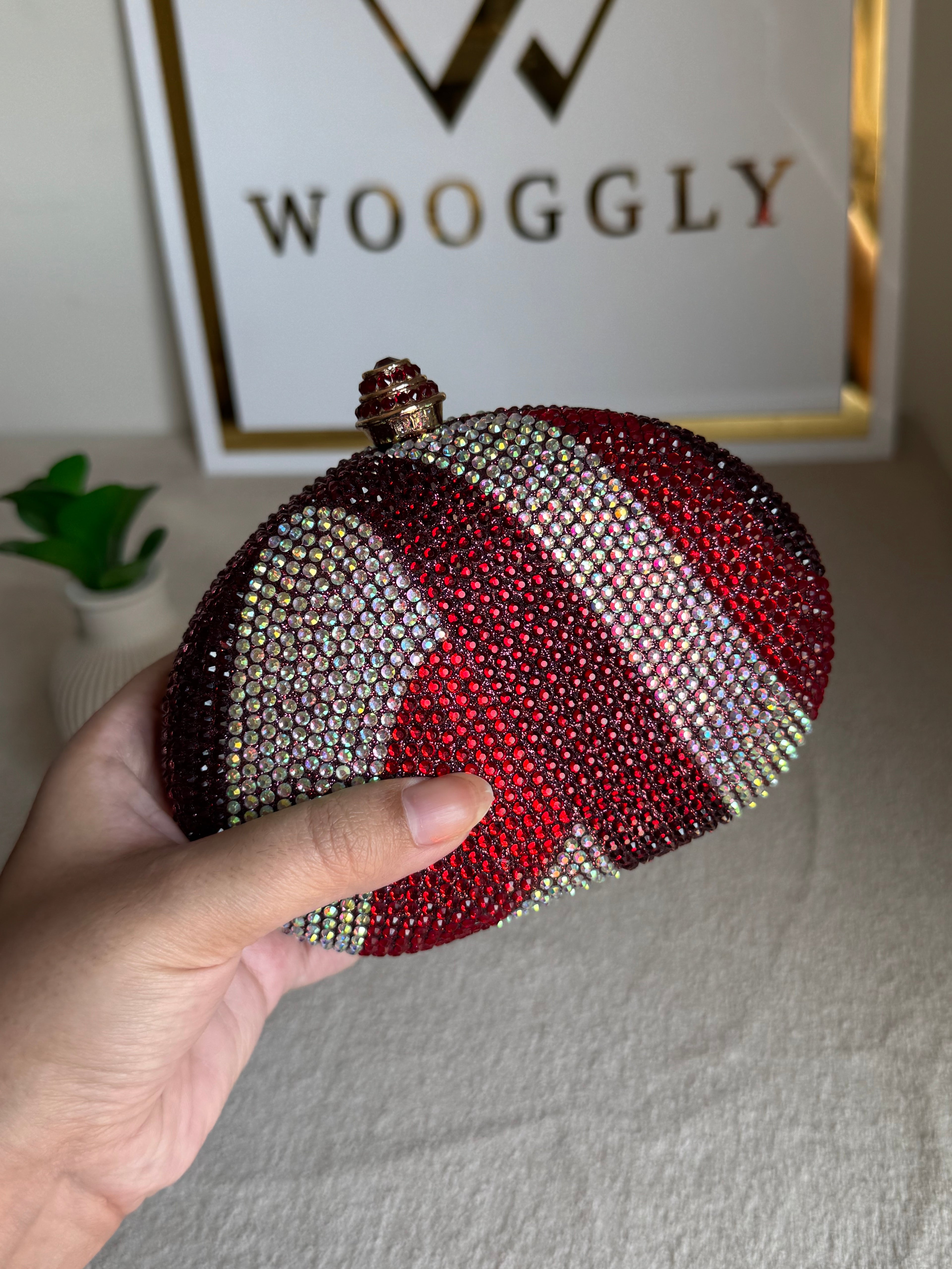 High Quality Luxe Statement Clutch - Red