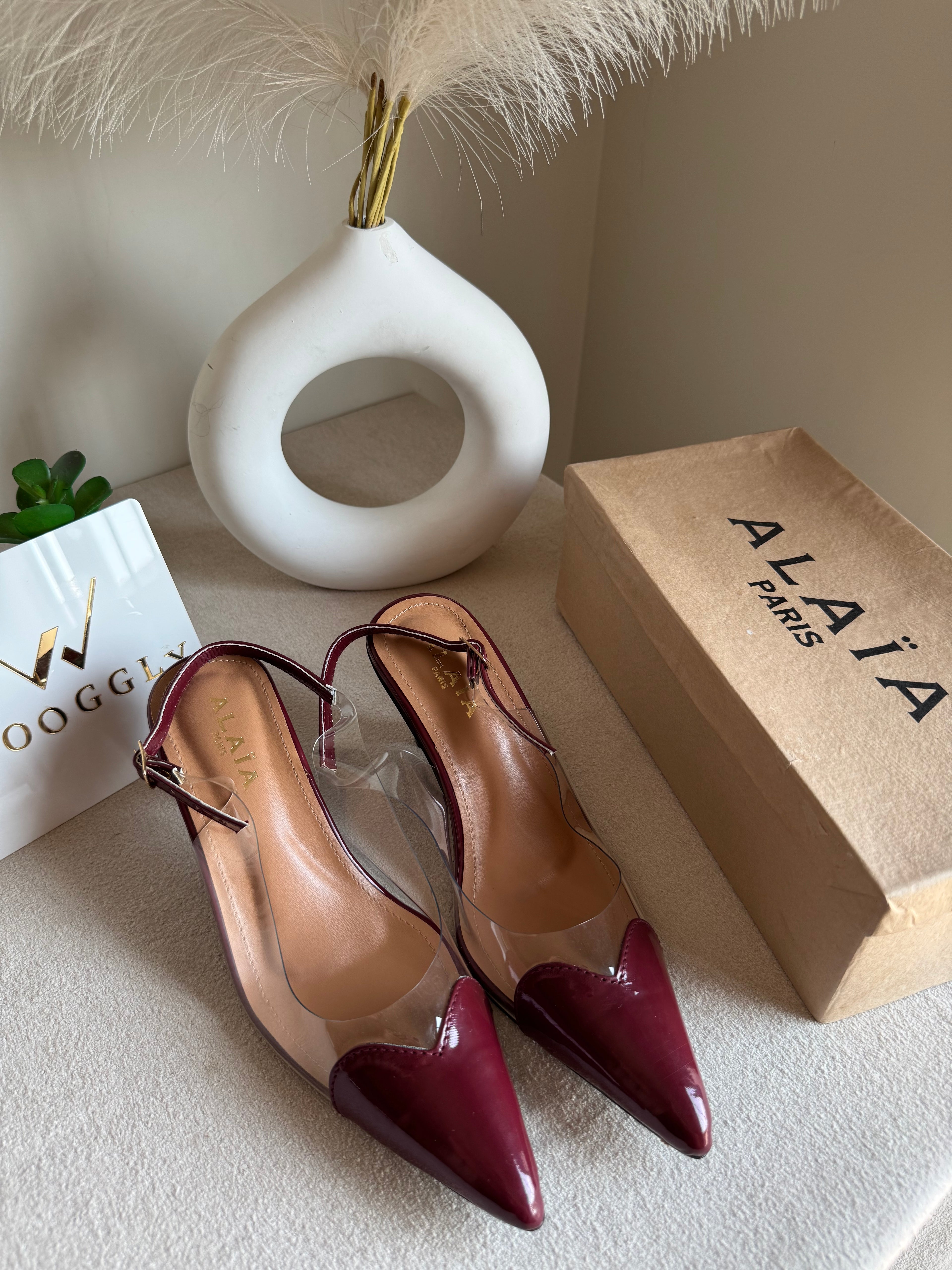 Alaia Paris Heels - Burgandy