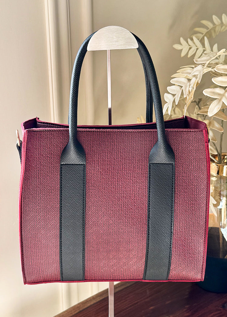 Mashion Tote with Pouch - Maroon