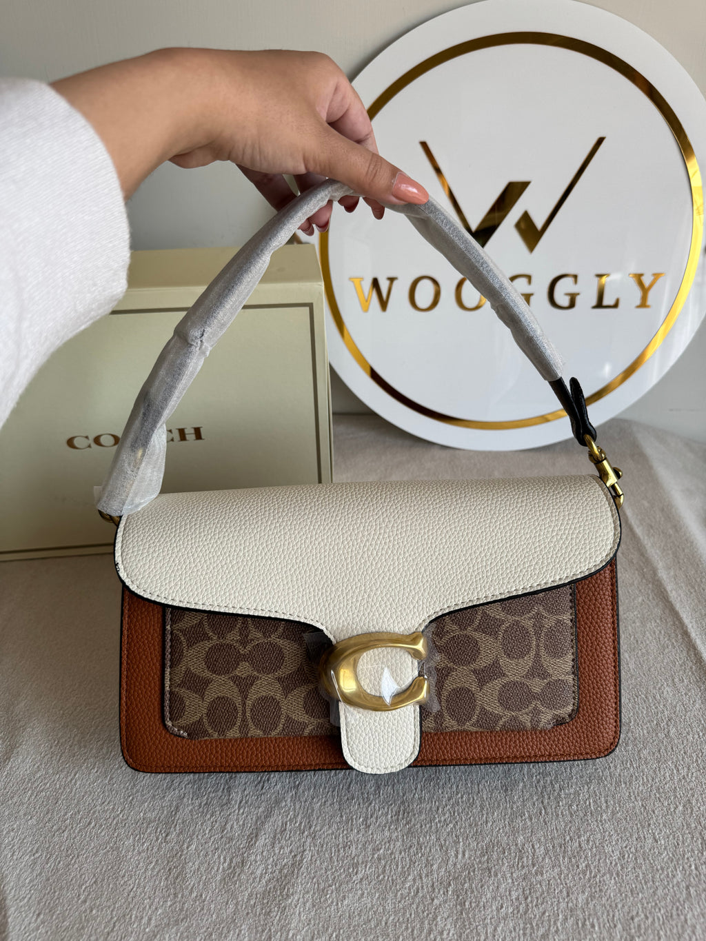 COACH TABBY EXCLUSIVE (Brown & Cream) - BOX PACKING
