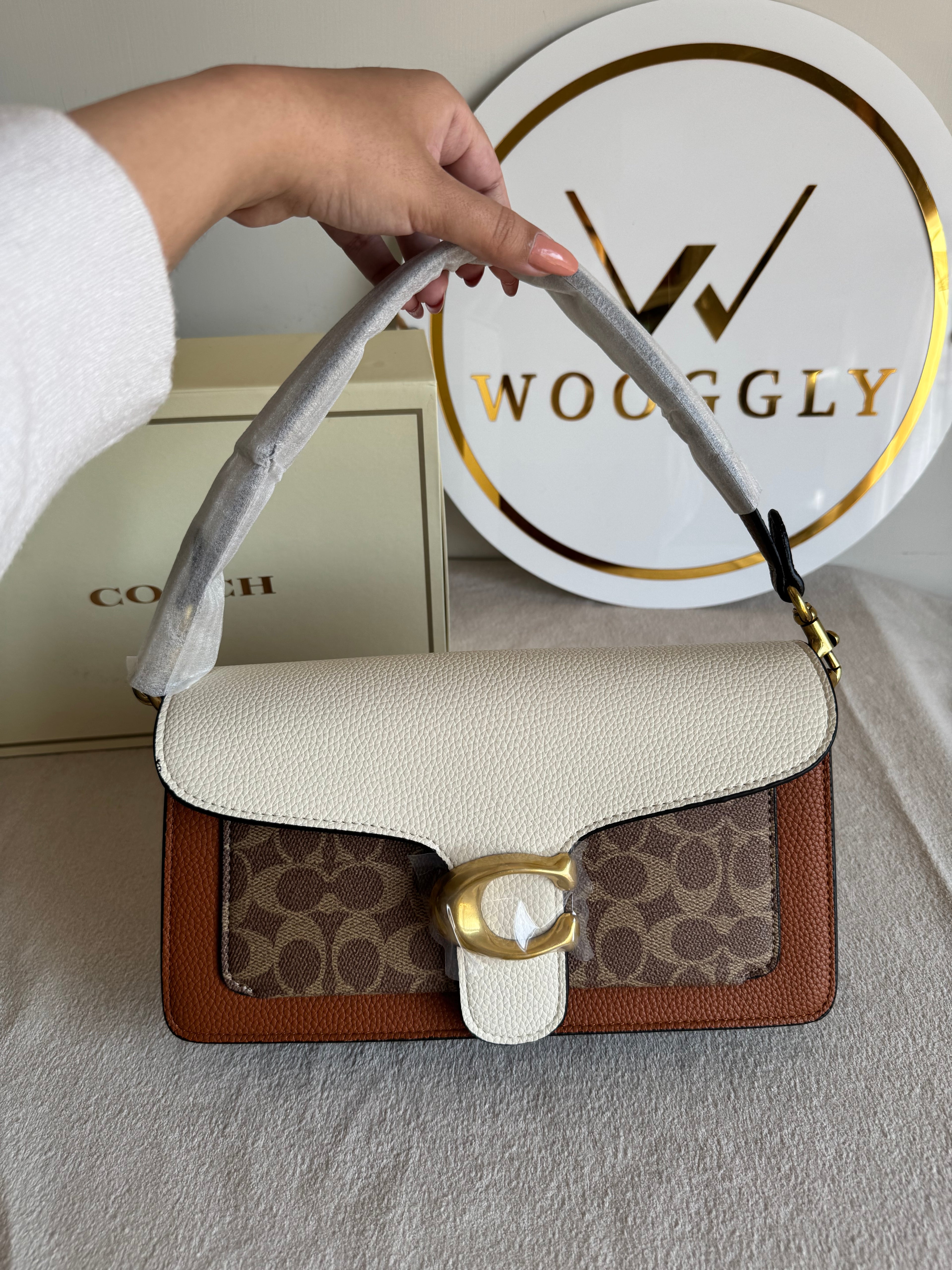 COACH TABBY EXCLUSIVE (Brown & Cream) - BOX PACKING