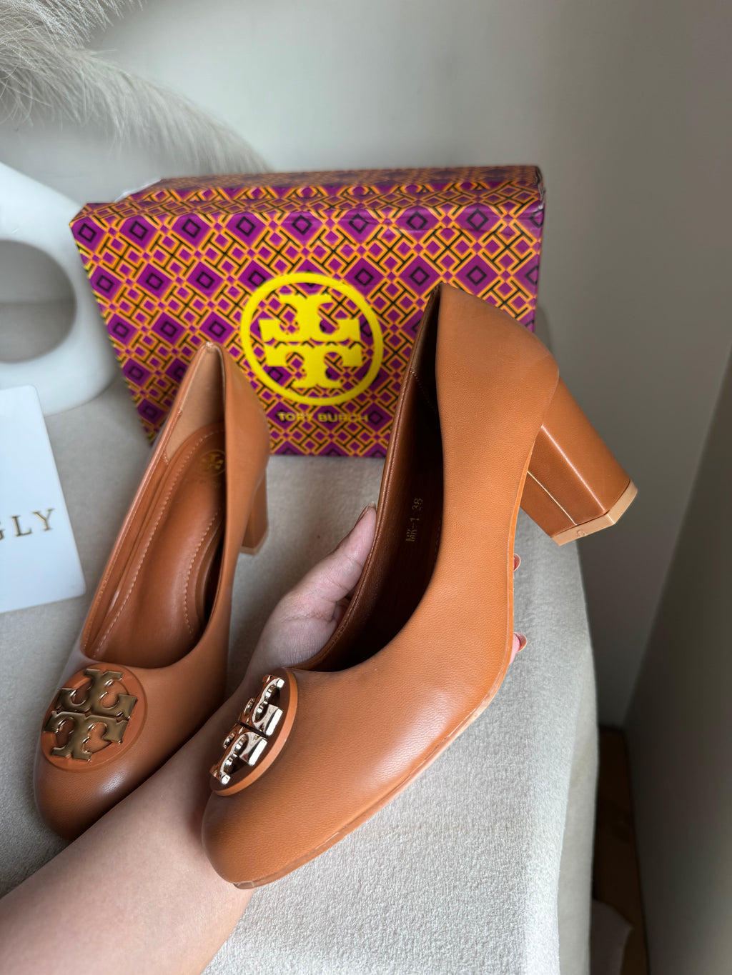 IMPORTED Tory Burch Classic Court Heels - Brown