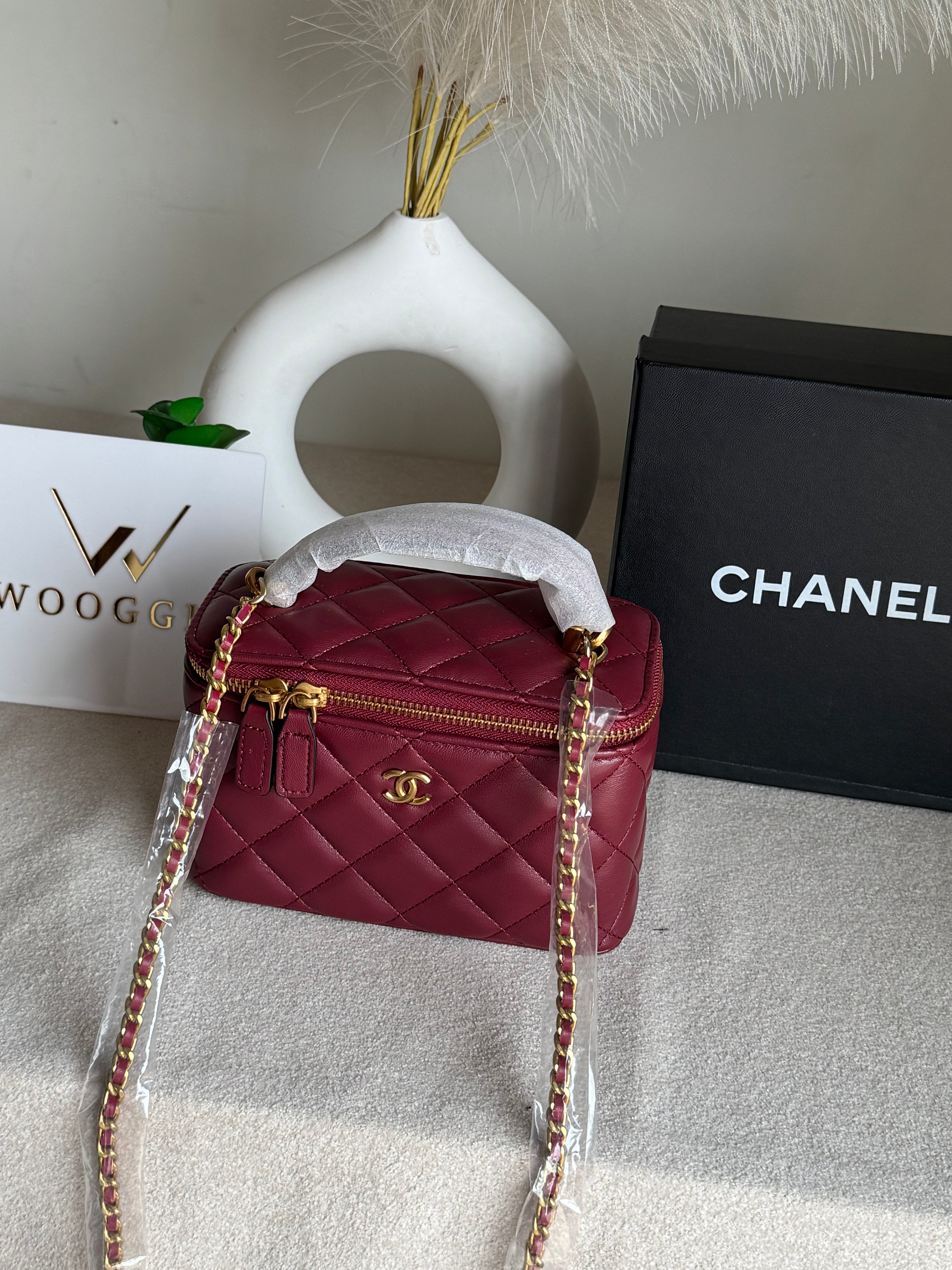 CH Mini Box Bag - Maroon