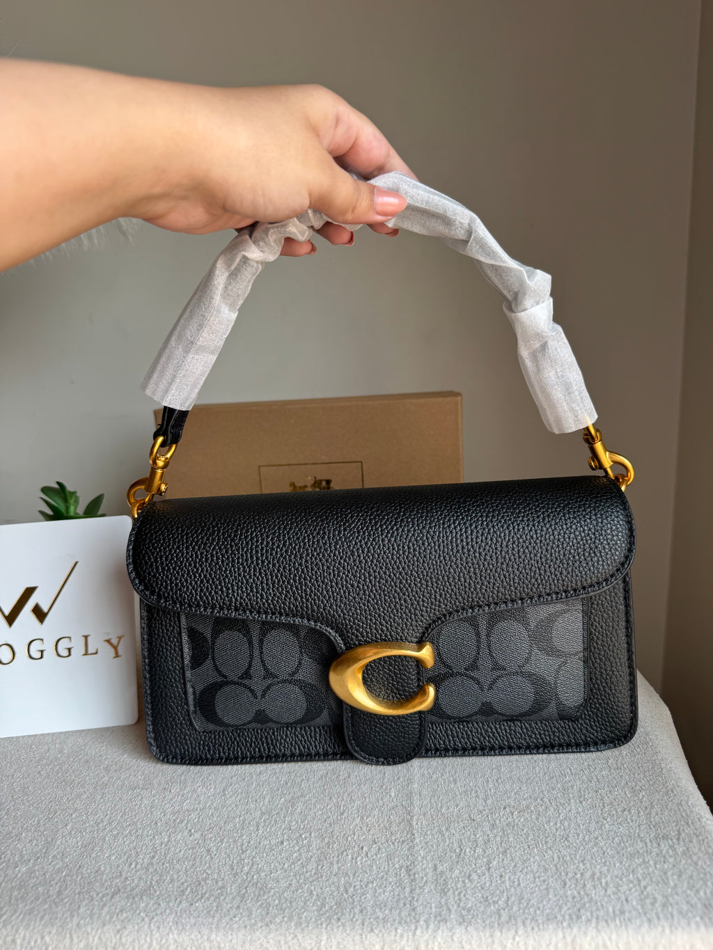 COACH TABBY Black & Grey Good Quality -  BOX PACKING