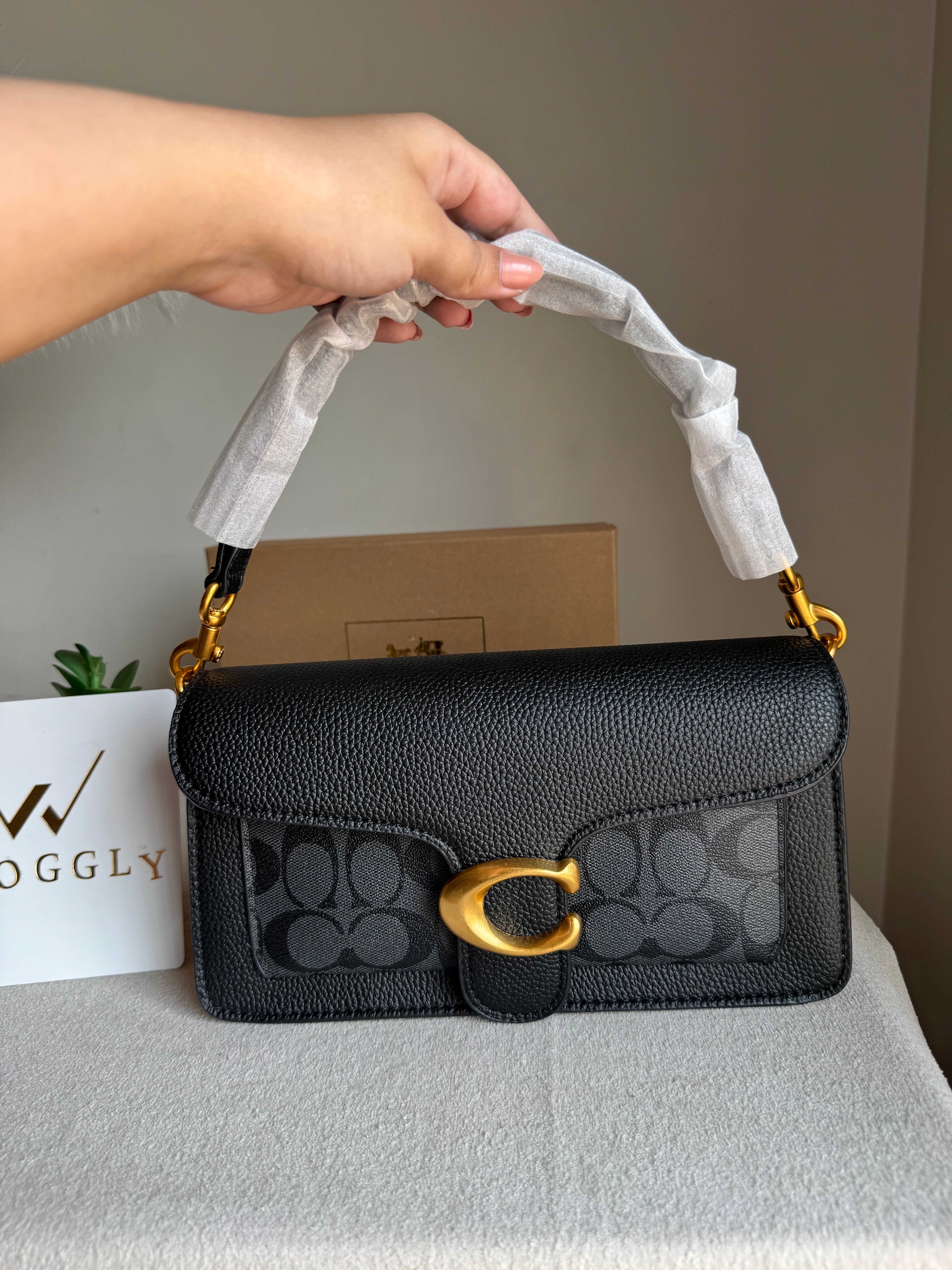 COACH TABBY Black & Grey Good Quality -  BOX PACKING