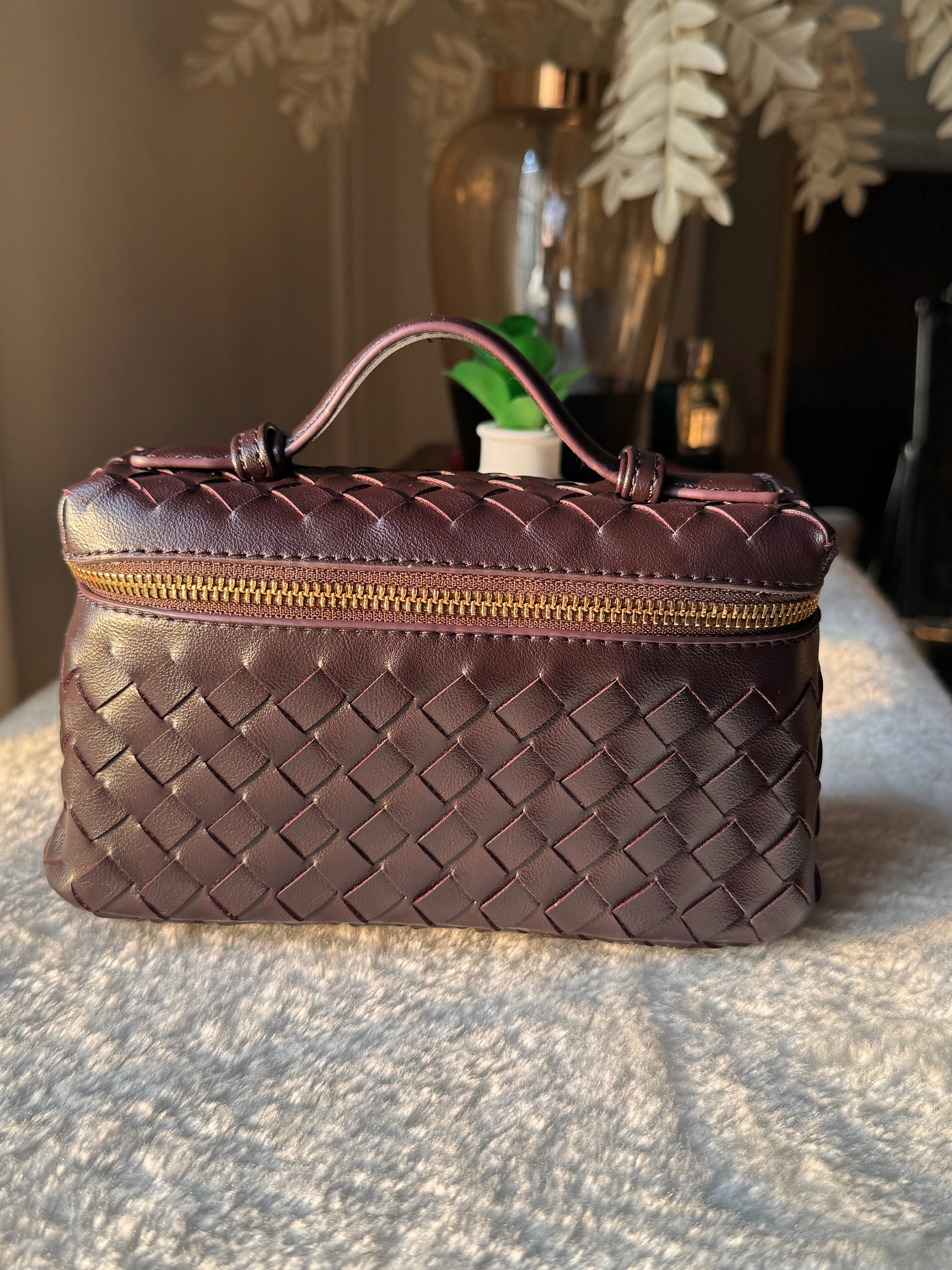 JW Pie Woven Bag with Long Strap (Magenta Purple)
