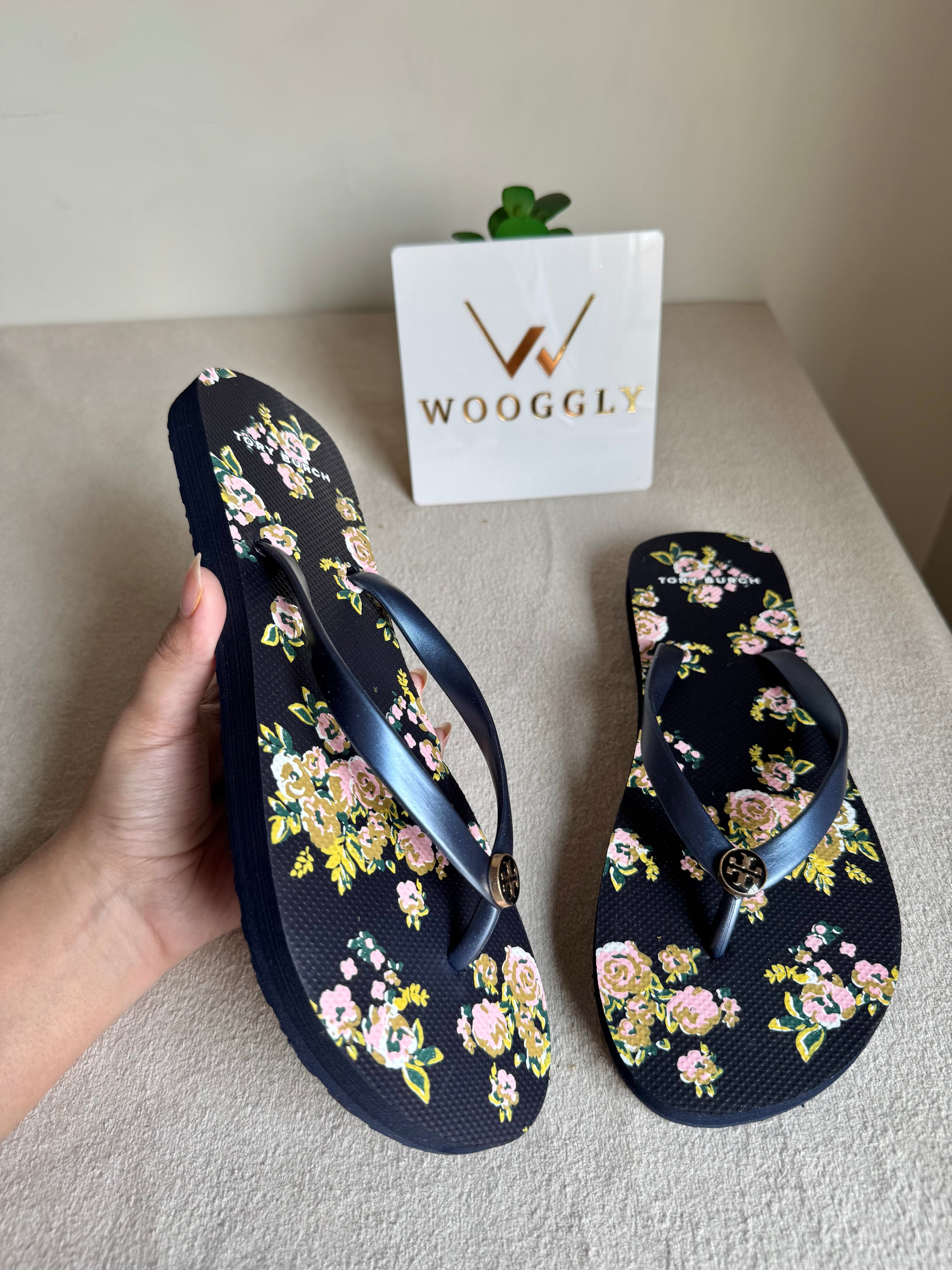 Tory Burch Floral Comfy Flip Flops