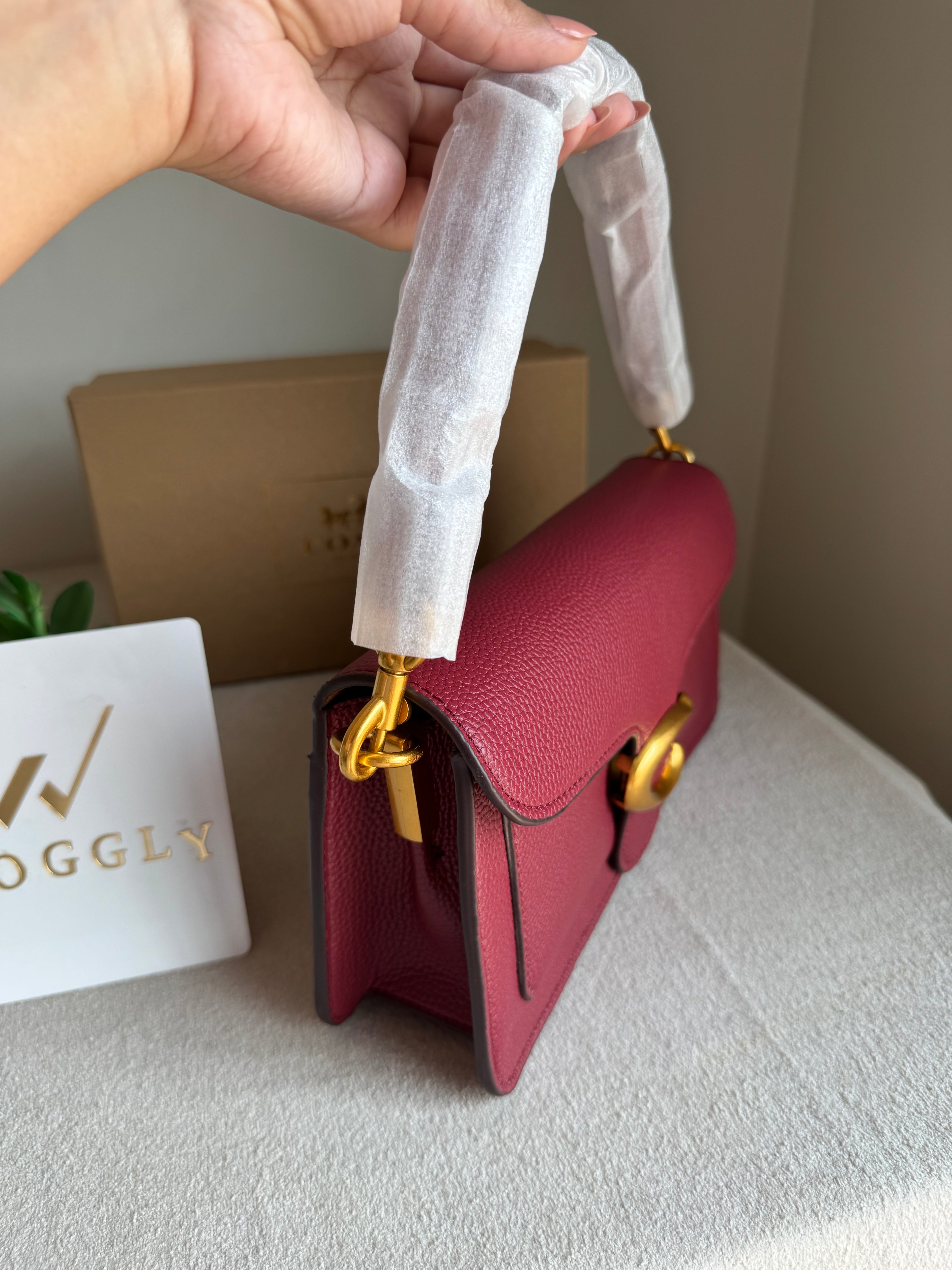 COACH TABBY Maroon Good Quality -  BOX PACKING