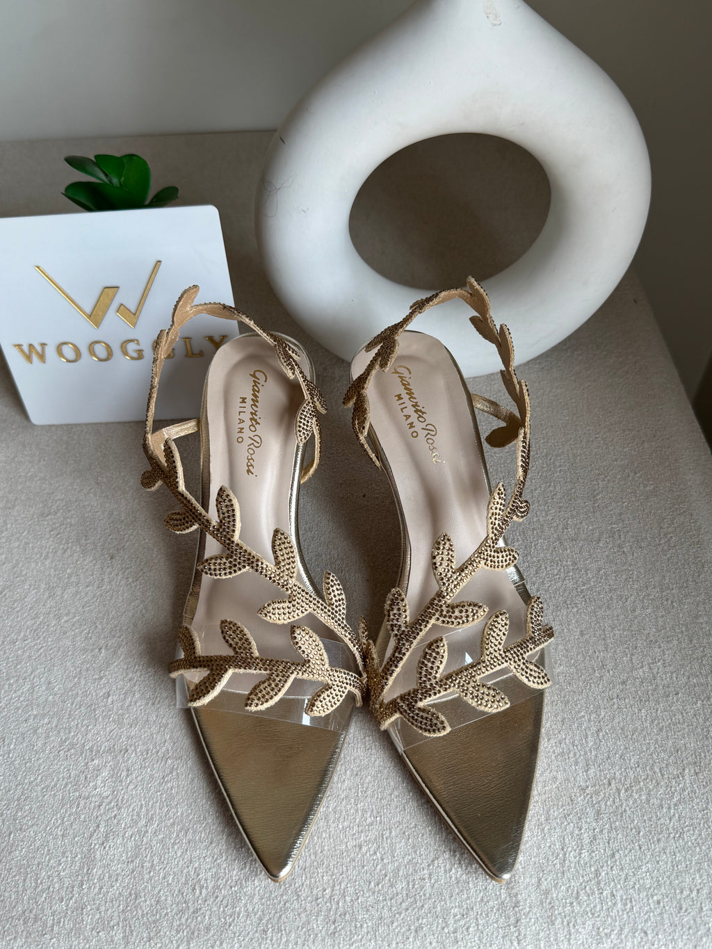 Gianvitto Rossi Heels Glitter Champagne