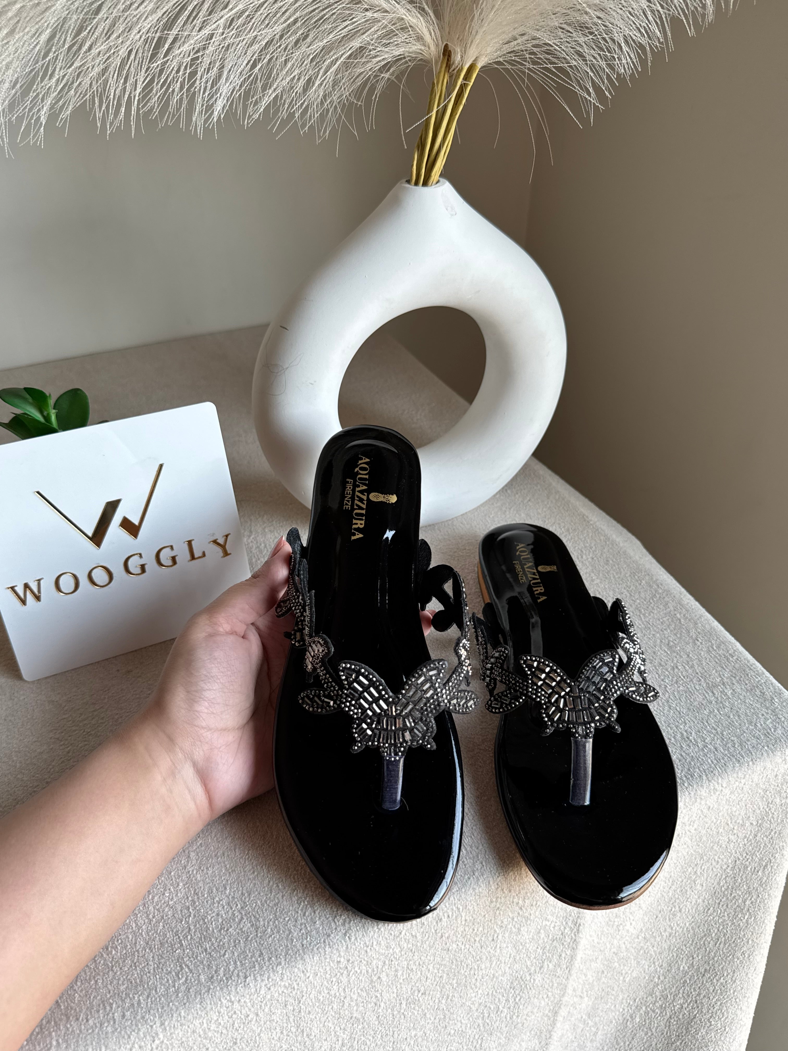 Aquazzura Pretty Slides - Black