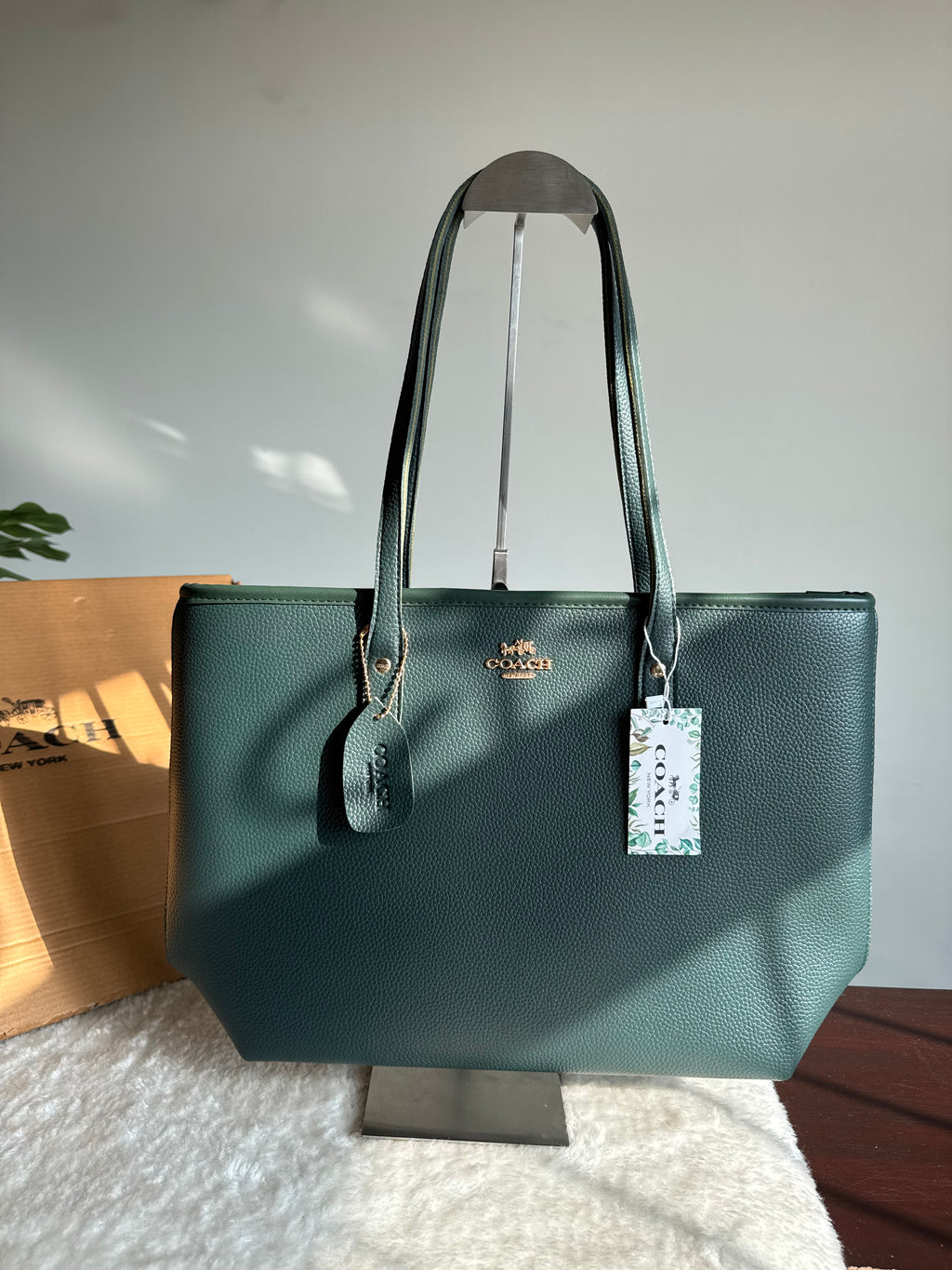 COACH City Tote Bag PREMIUM - Green (BOX PACKING)