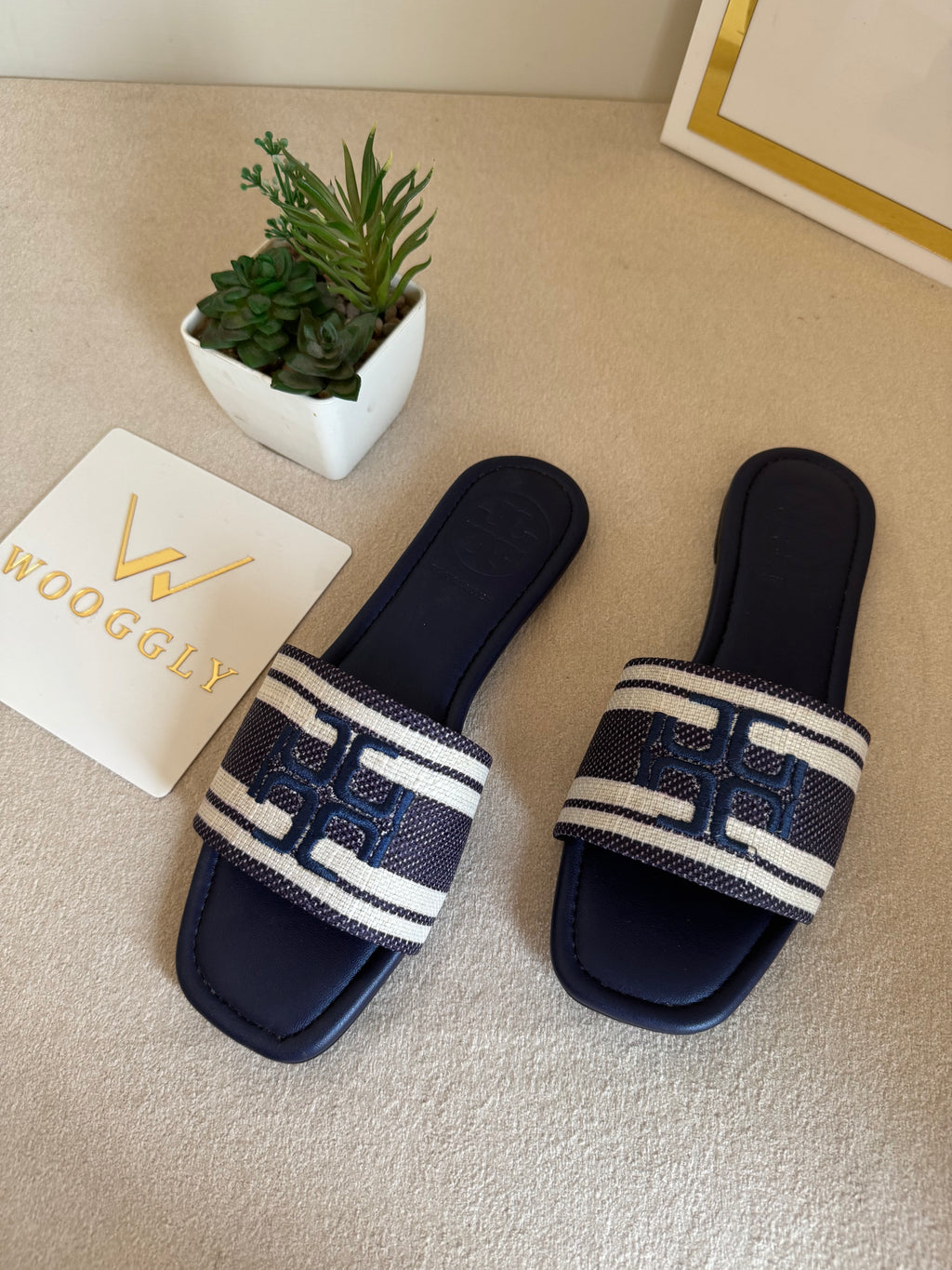 Tory Burch Nyra Slides - Blue