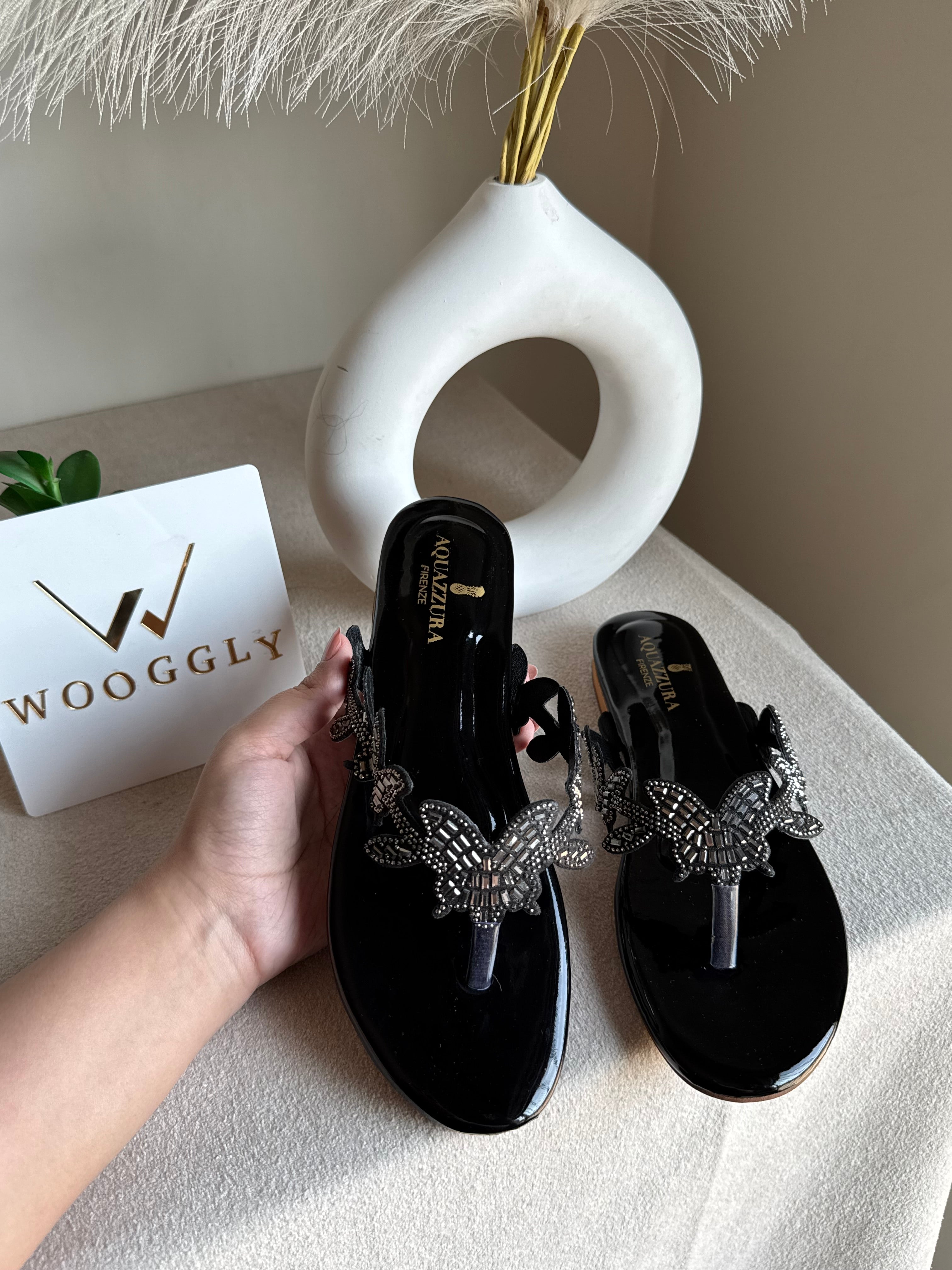 Aquazzura Pretty Slides - Black