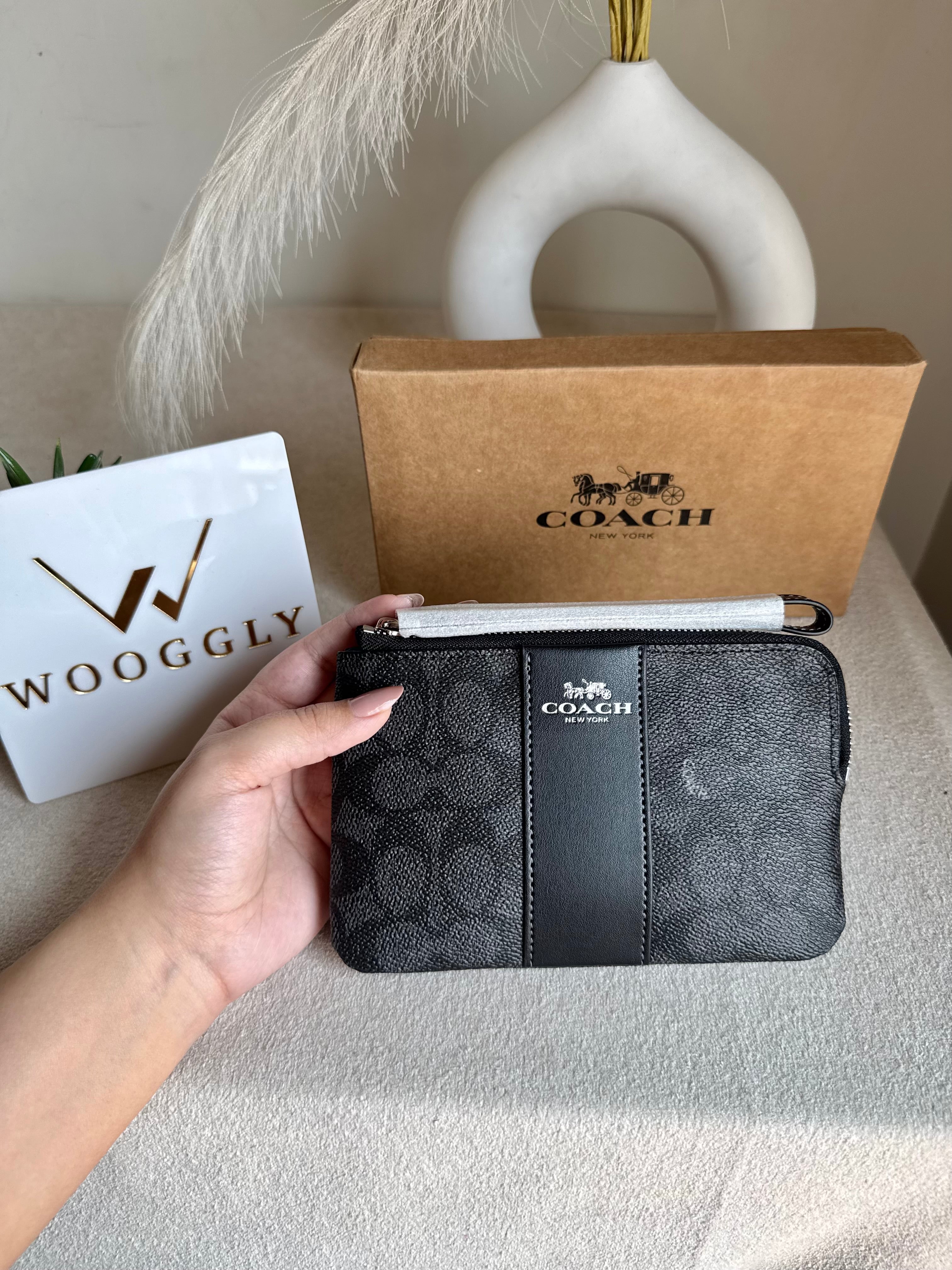 High Quality Wristlet - Signature Canvas Black