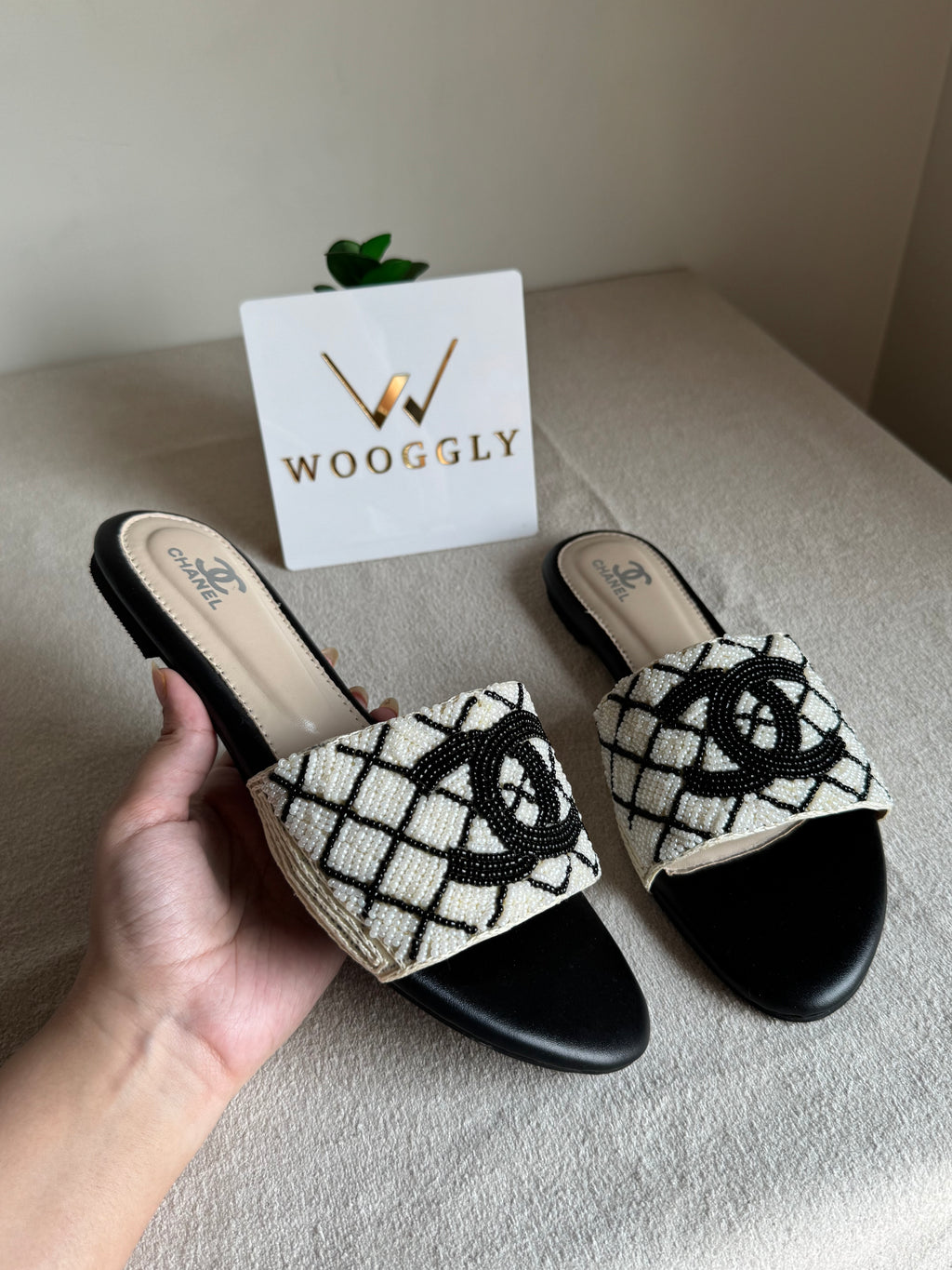 Chanel Slides - Black & White