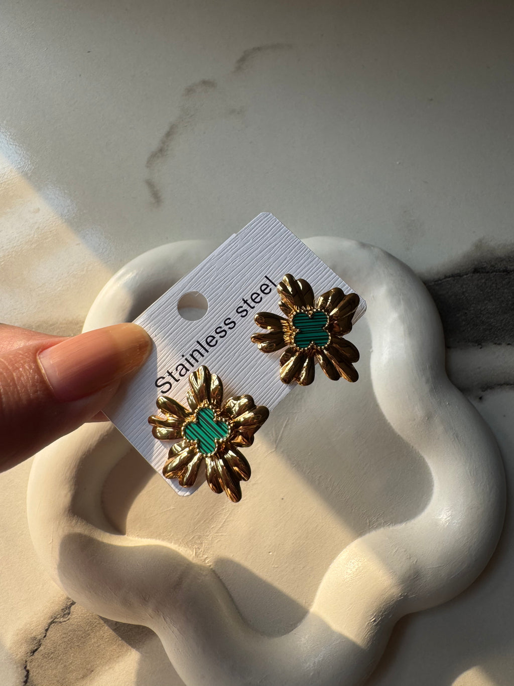 Van Cleef Inspired Turquoise - 18K Gold Plated